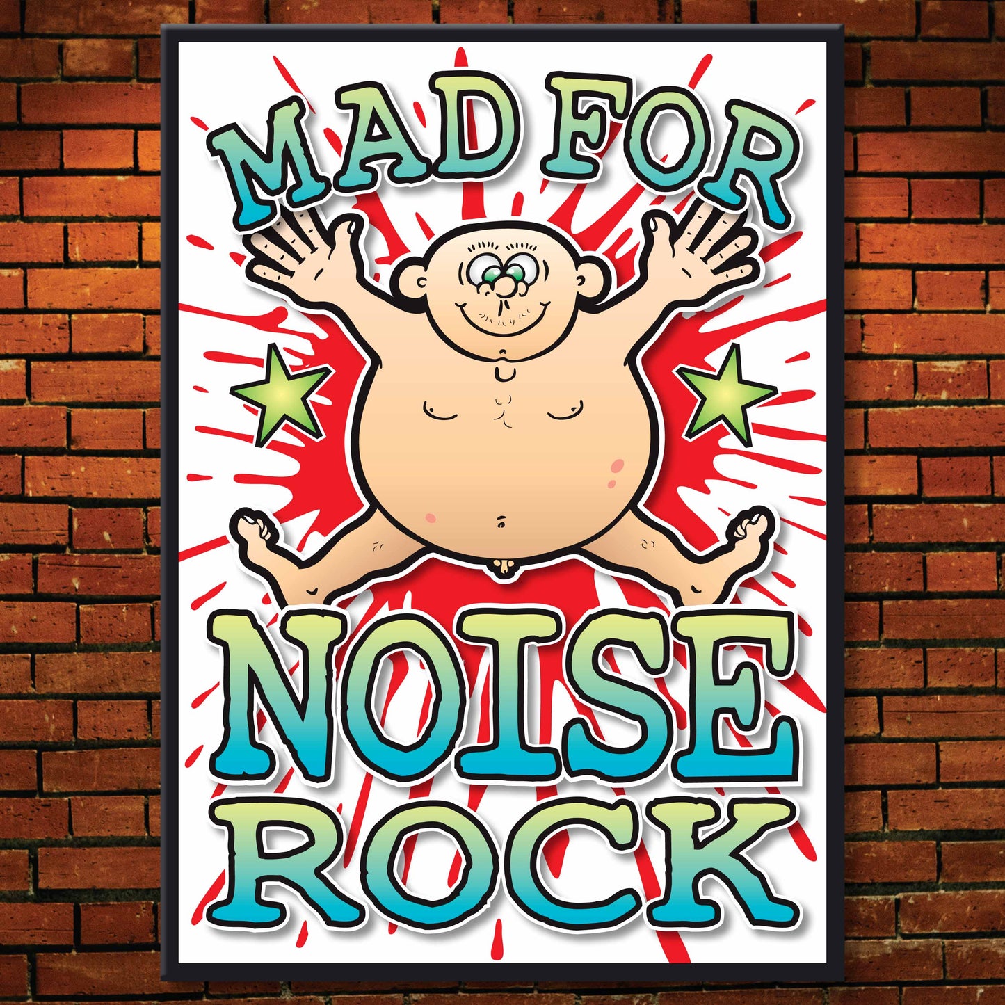 Noise Rock Art Print / Mad For Music Poster / Wall Décor