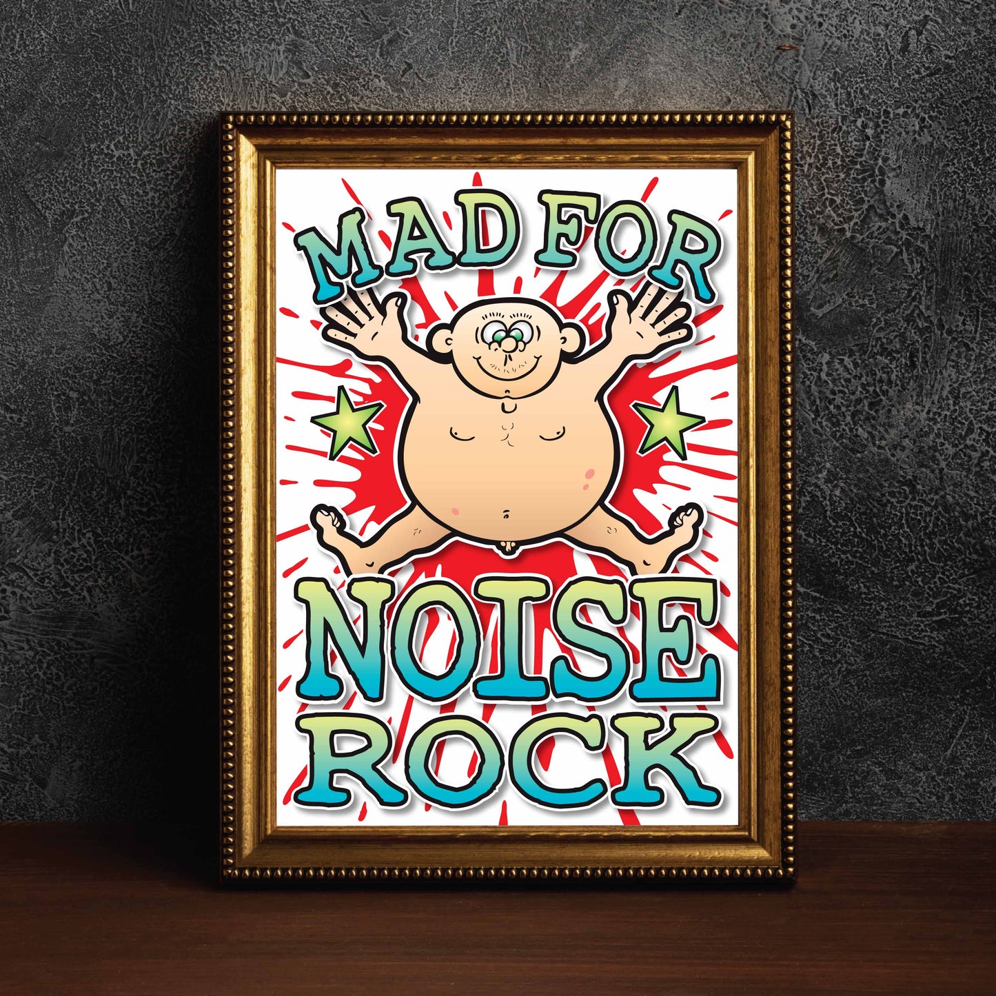 Noise Rock Art Print / Mad For Music Poster / Wall Décor