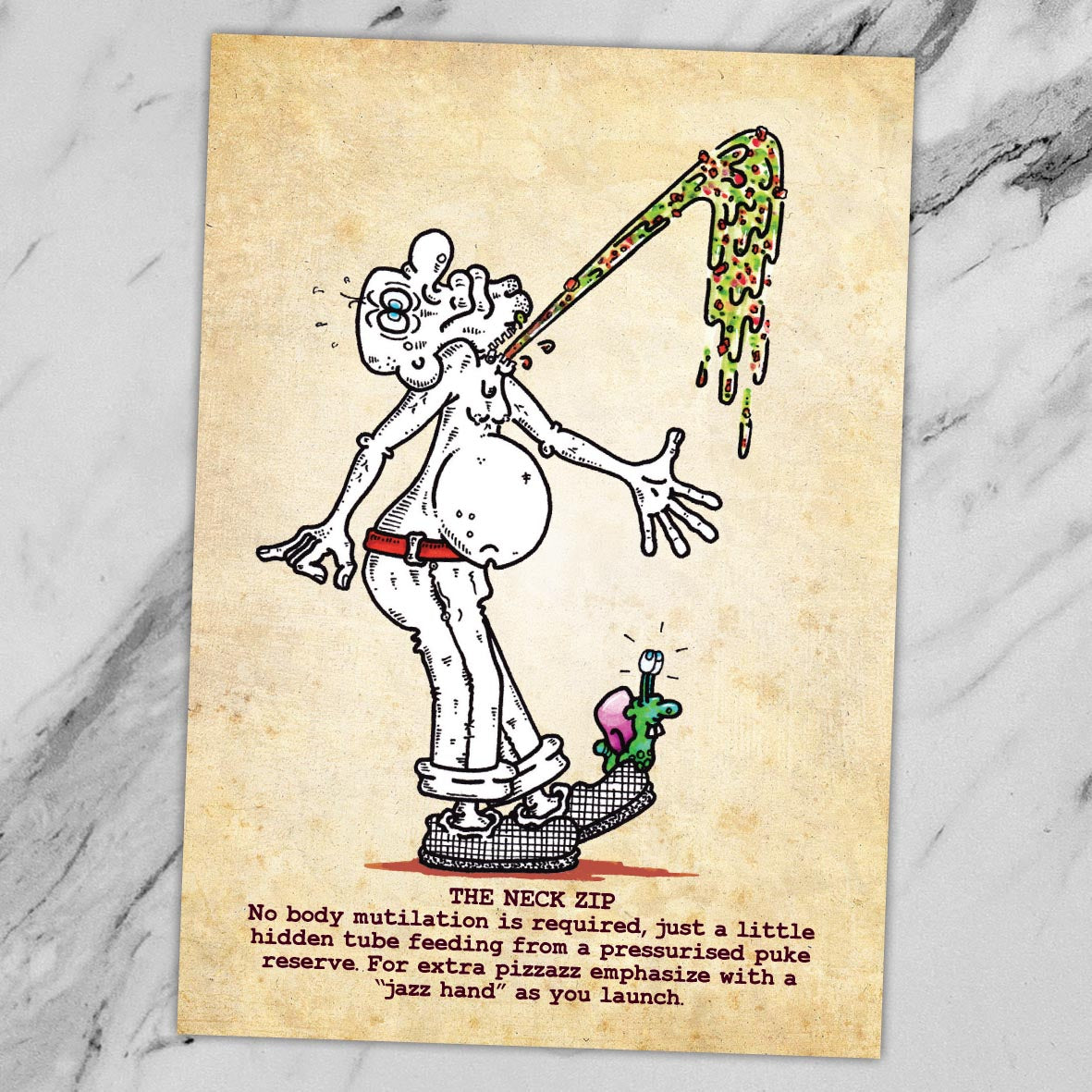 The Neck Zip Art Print