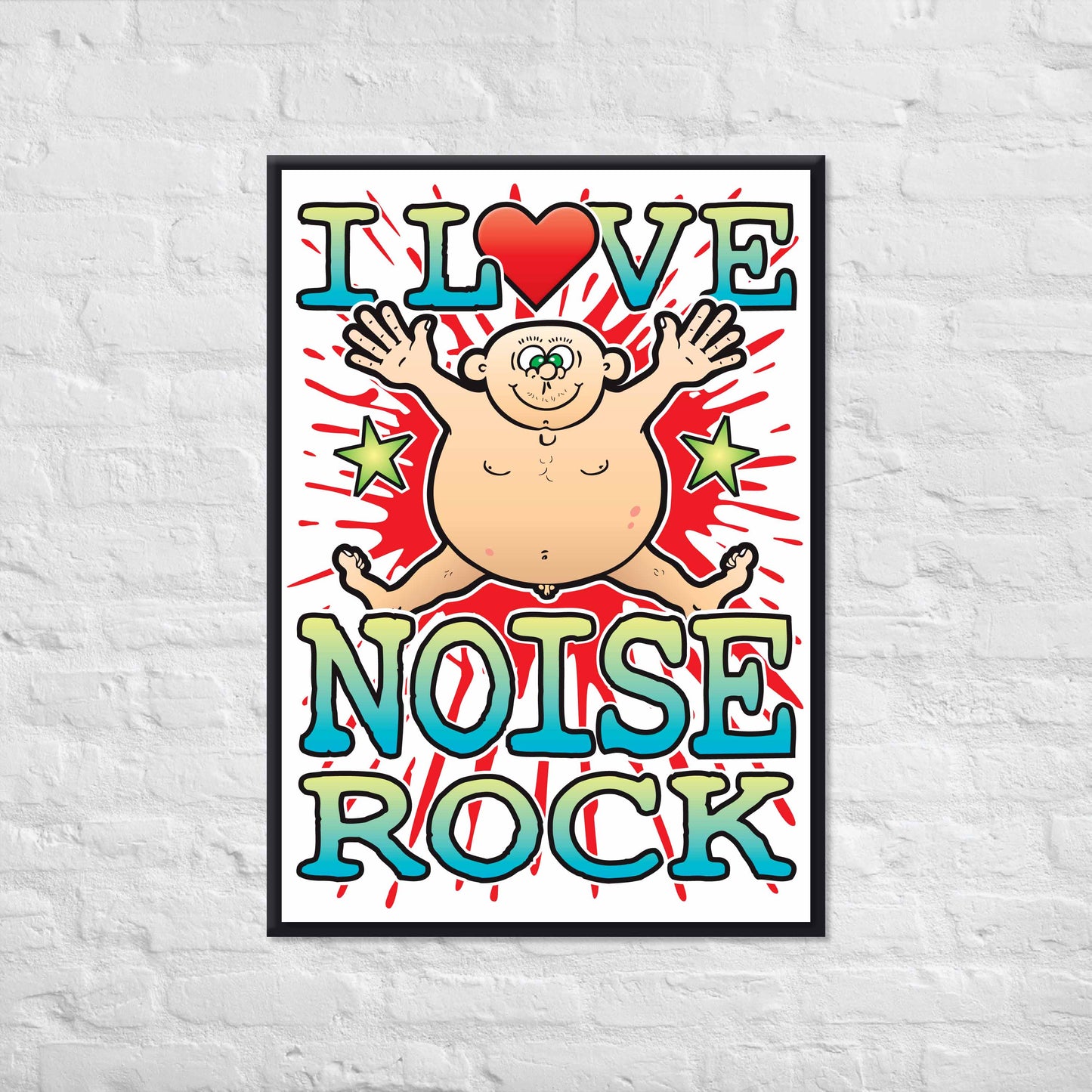 Noise Rock 50x70cm Wall Art / Love Music Poster