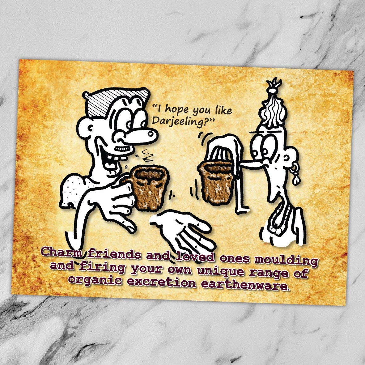 Organic Earthenware Cartoon Art Print