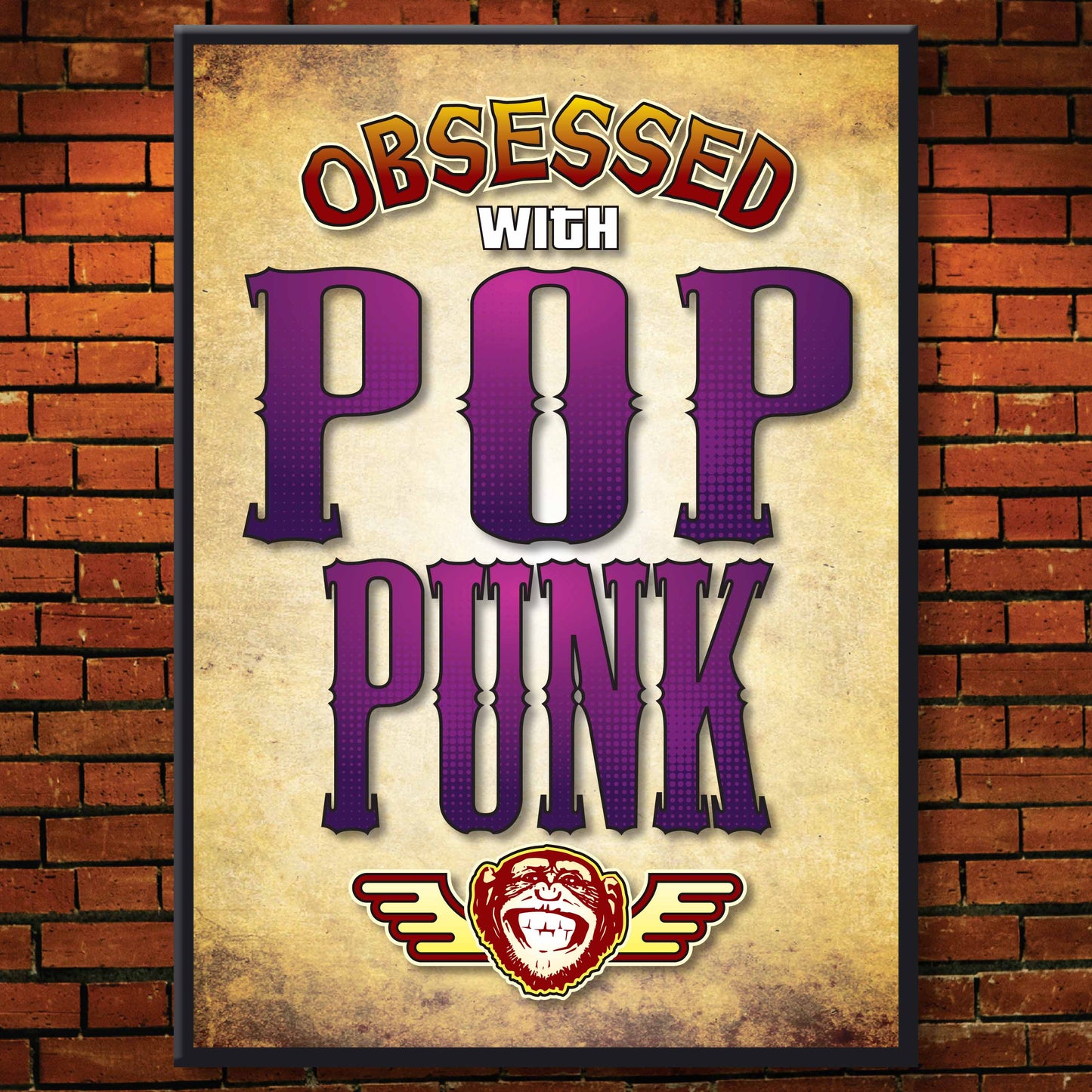 Pop Punk - Obsessed Art Poster + Birthday / Greetings Card