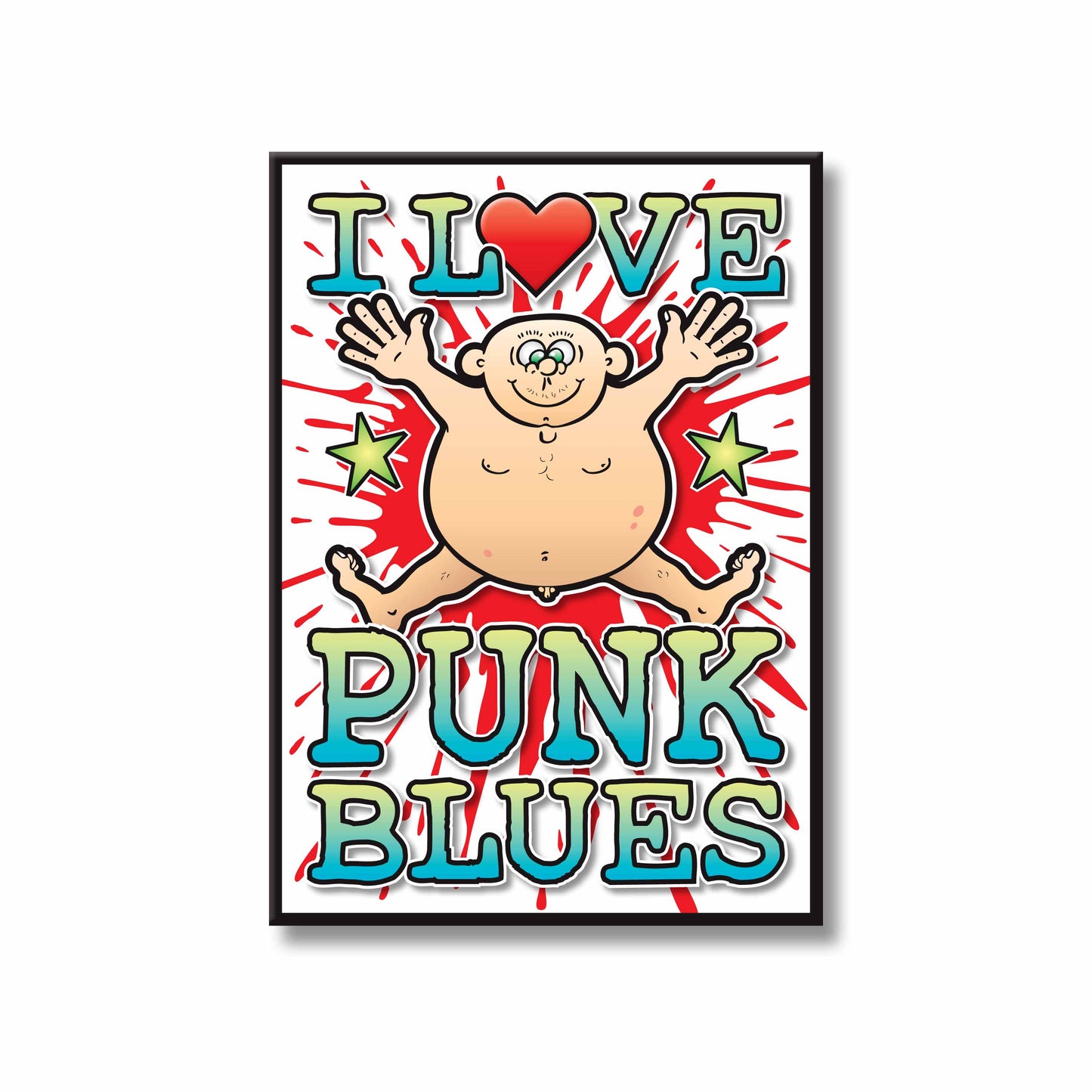 Punk Blues Art Print / Love Music Poster / Wall Décor / Rock Guru