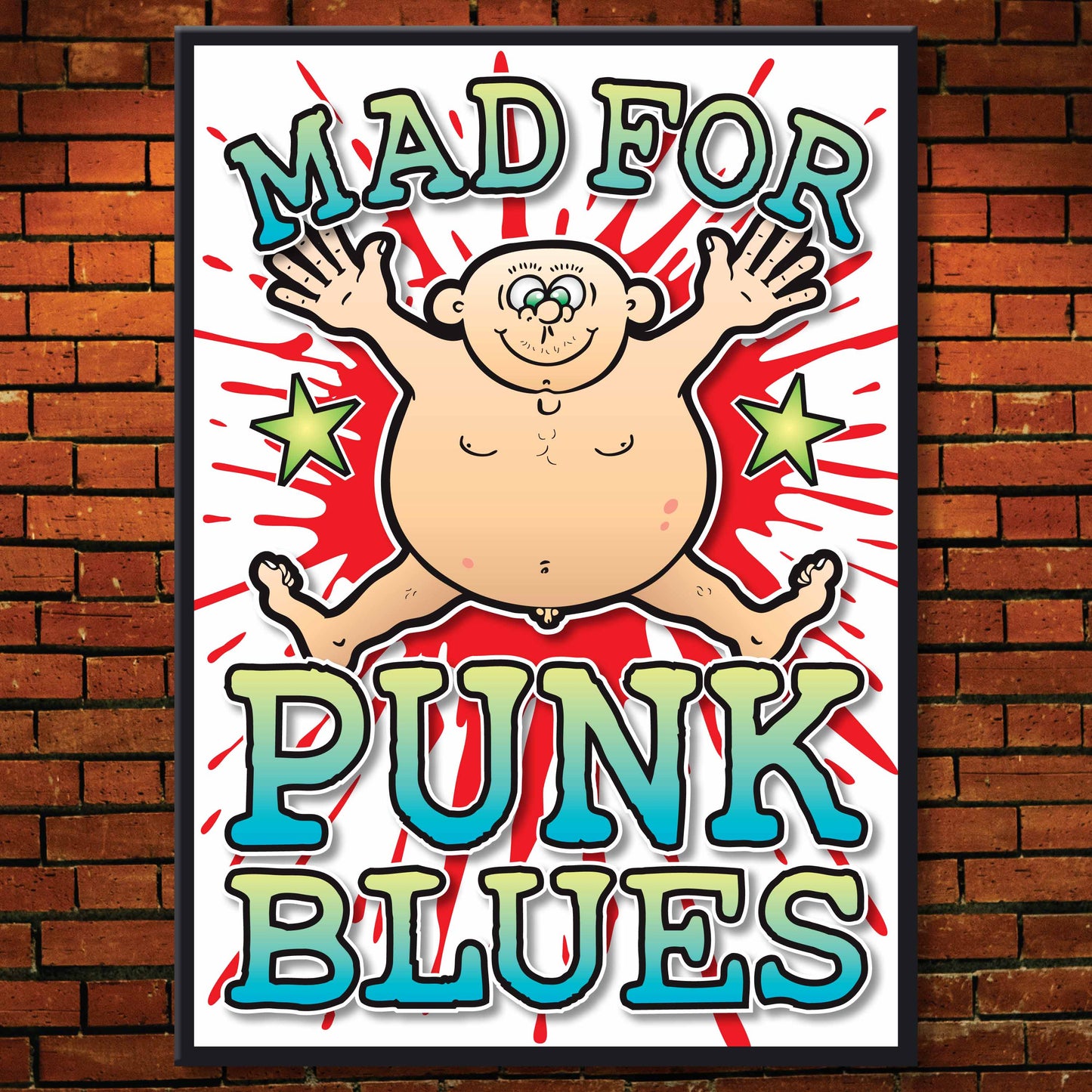 Punk Blues Art Print / Mad For Music Poster / Wall Décor