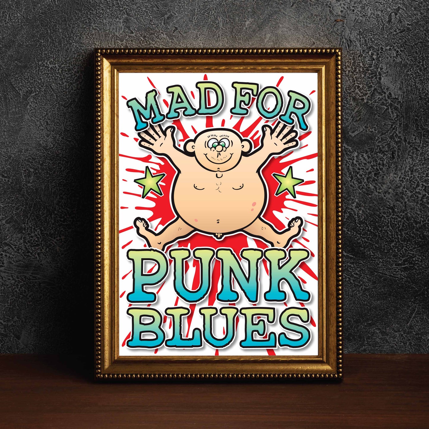 Punk Blues Art Print / Mad For Music Poster / Wall Décor