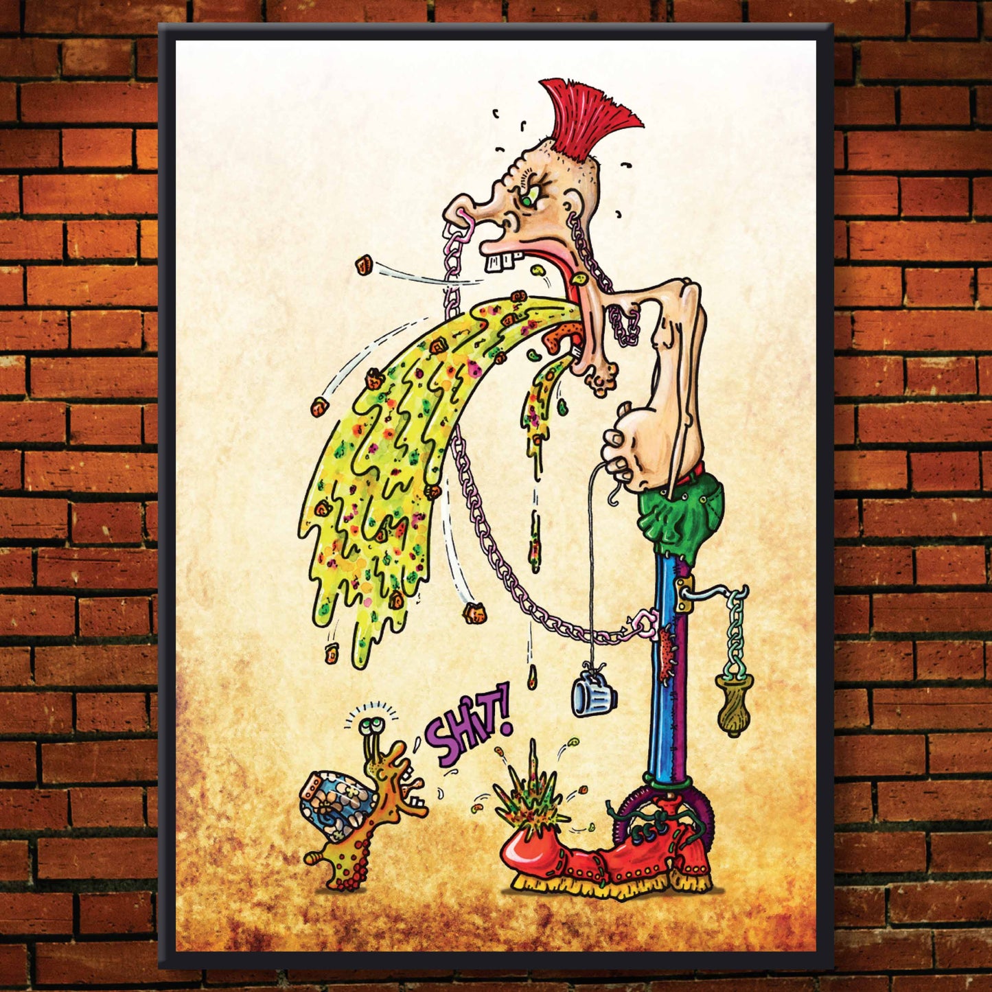 Punk & Snail Art Print