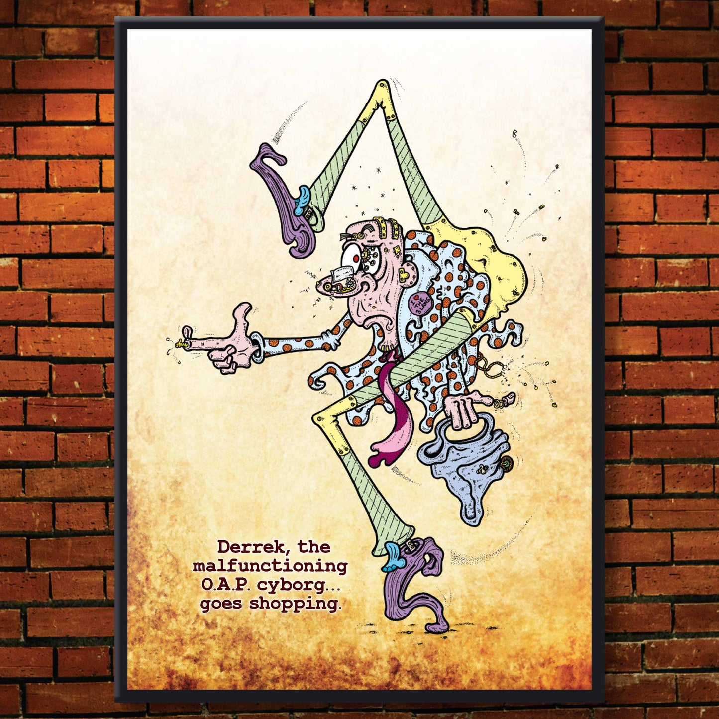 Derrek the Cyborg Art Print