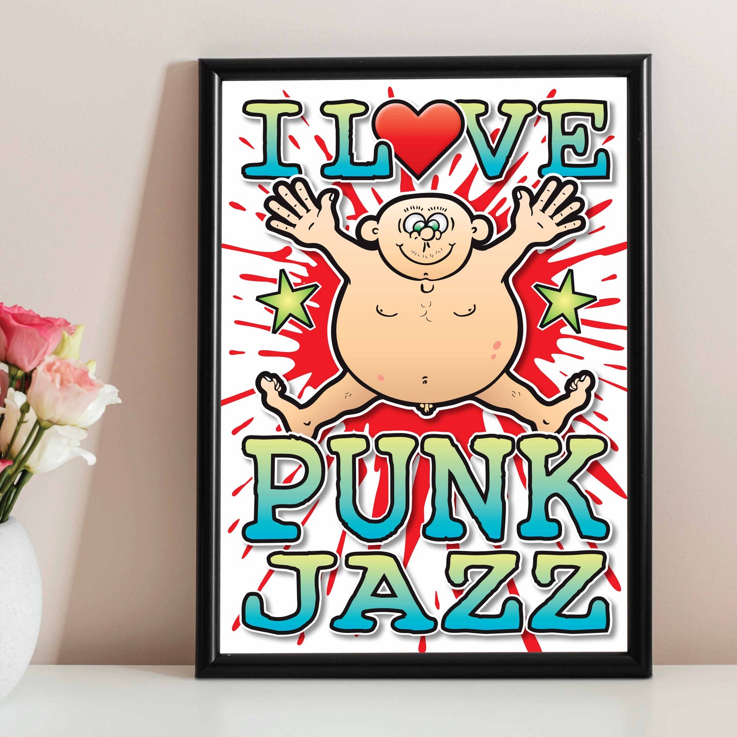 Punk Jazz Art Print / Love Music Poster / Wall Décor / Rock Guru