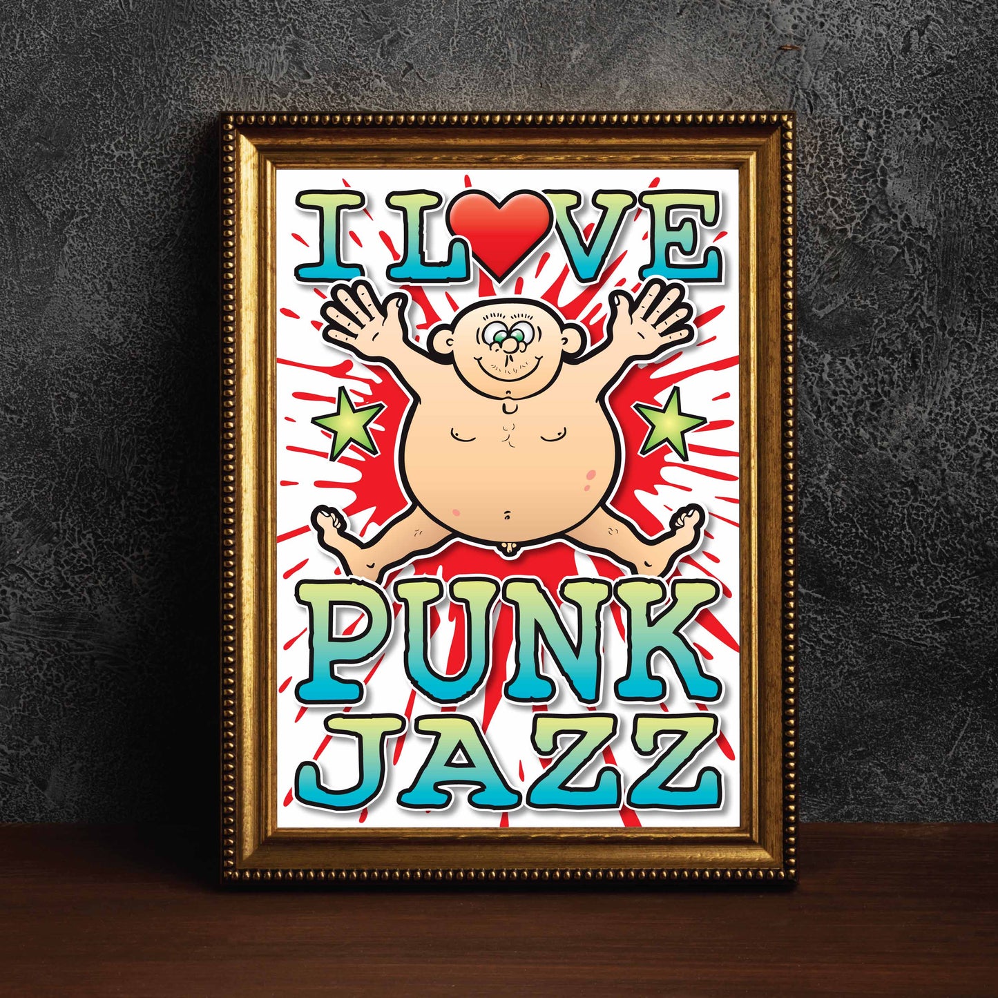 Punk Jazz Art Print / Love Music Poster / Wall Décor / Rock Guru
