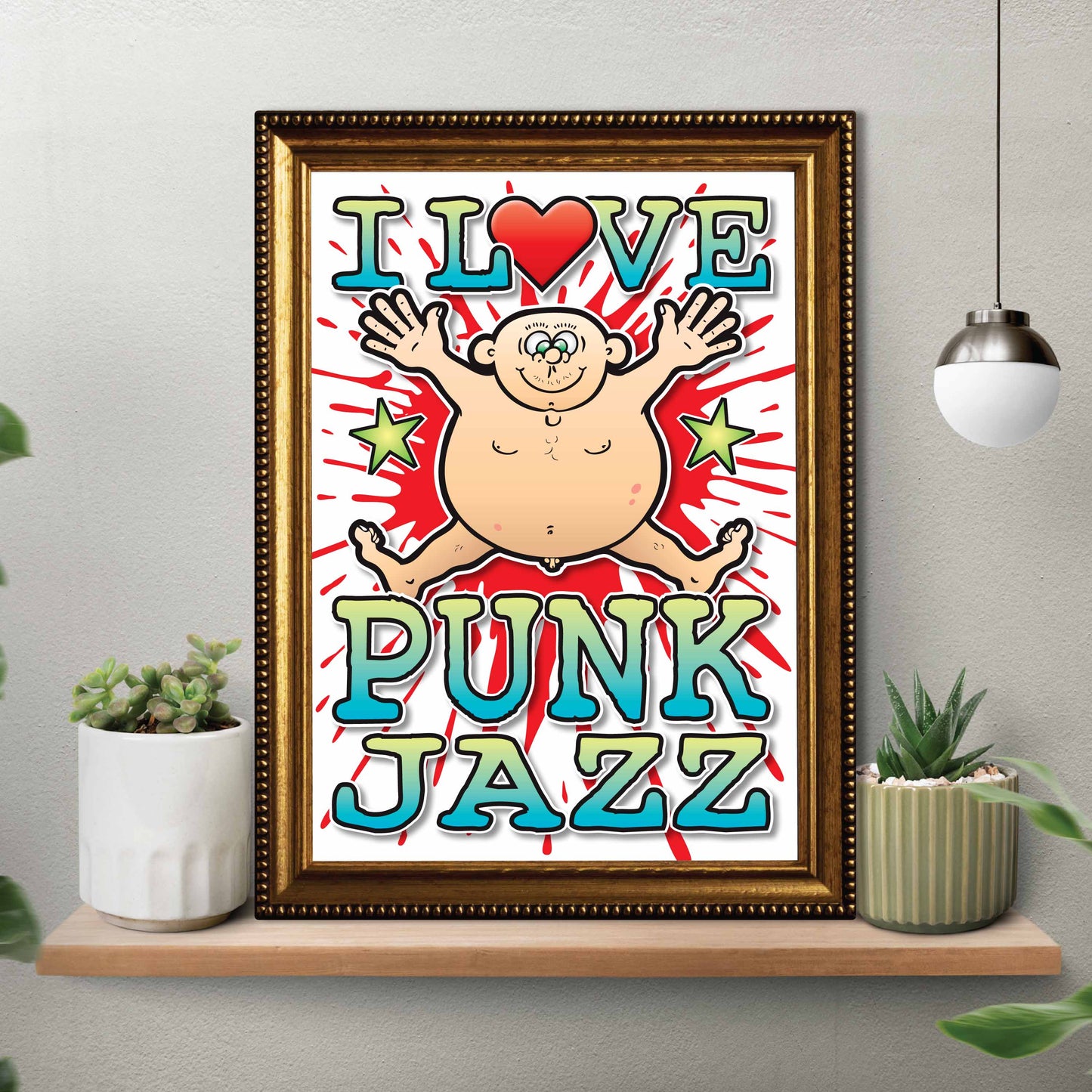 Punk Jazz Art Print / Love Music Poster / Wall Décor / Rock Guru