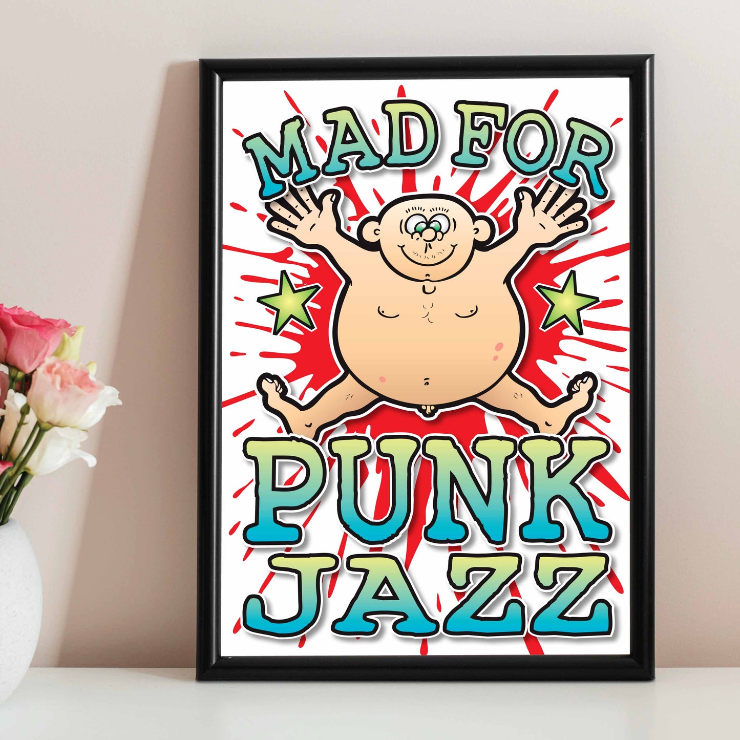 Punk Jazz Art Print / Mad For Music Poster / Wall Décor