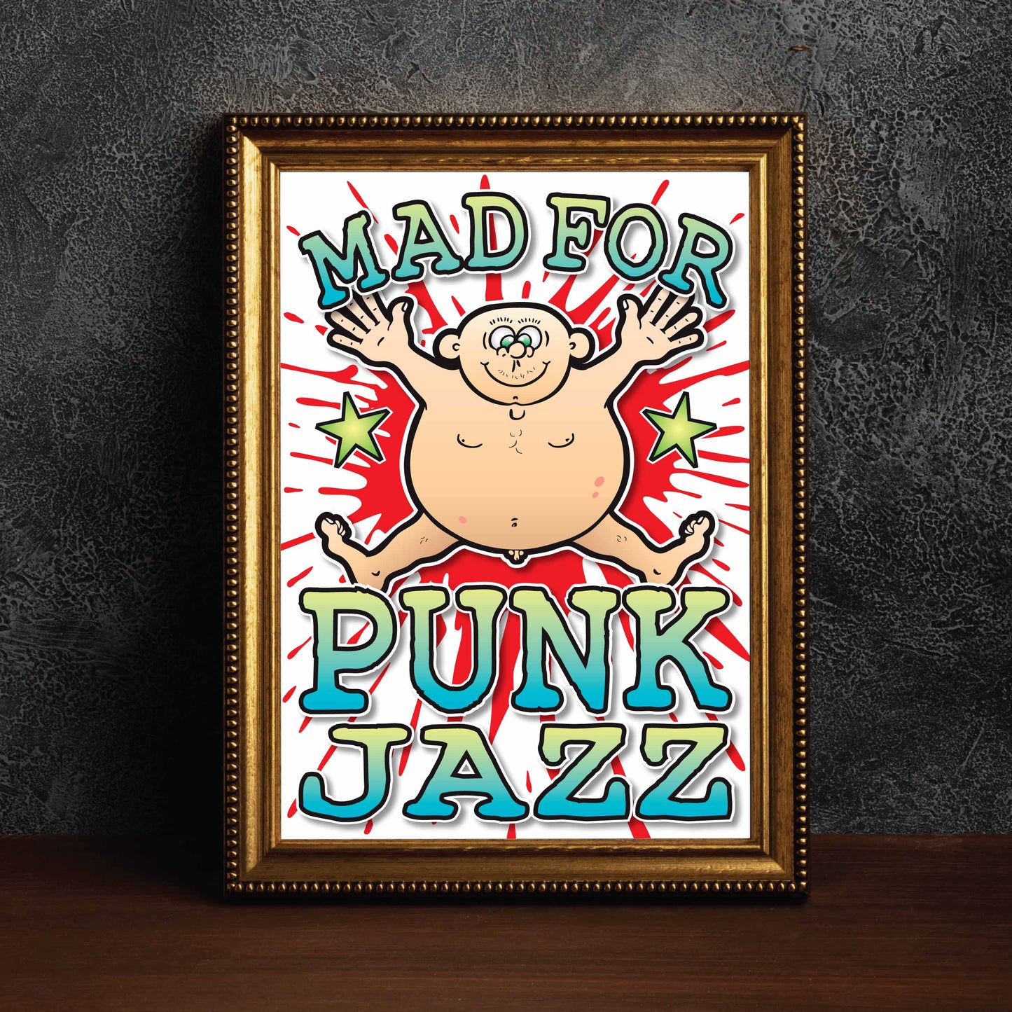 Punk Jazz Art Print / Mad For Music Poster / Wall Décor