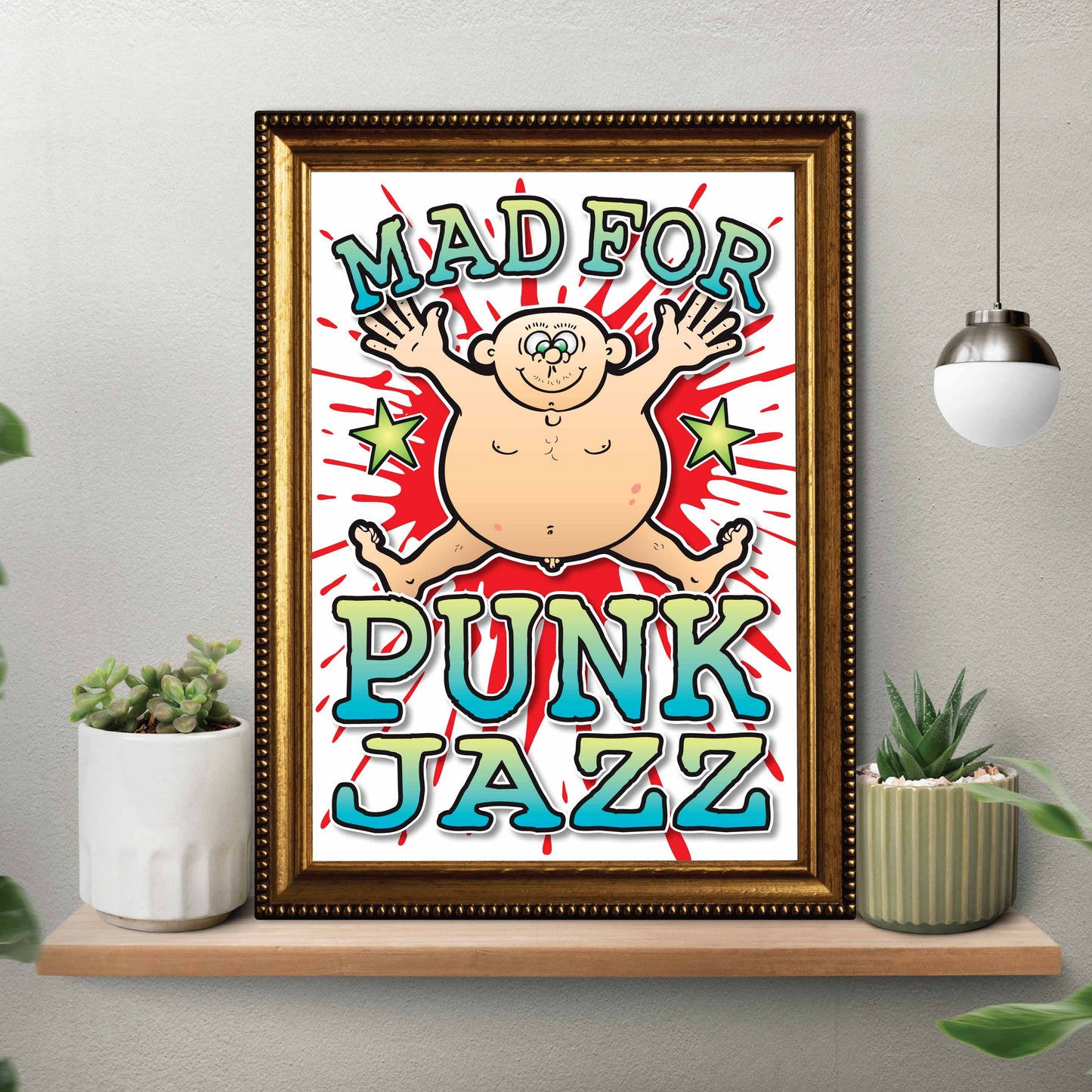 Punk Jazz Art Print / Mad For Music Poster / Wall Décor