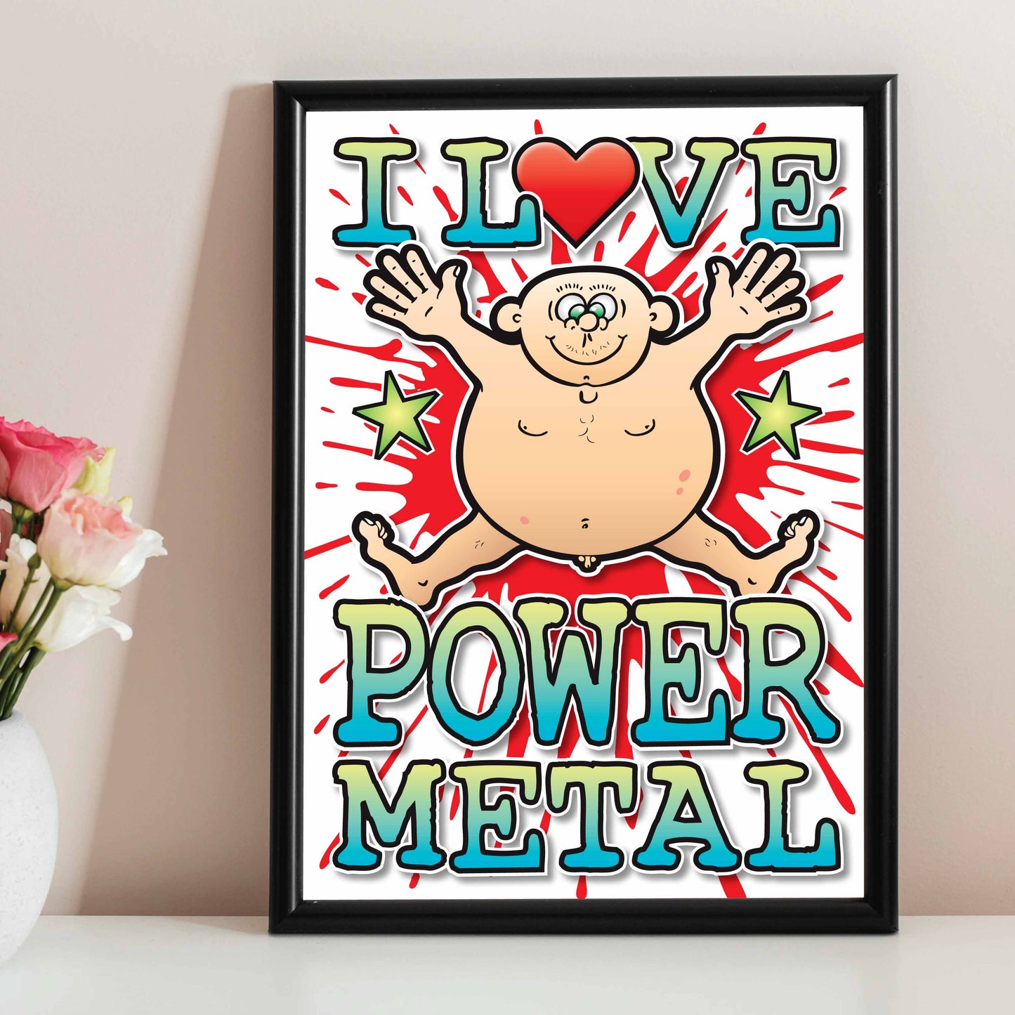Power Metal Art Print / Love Music Poster / Wall Décor / Rock Guru