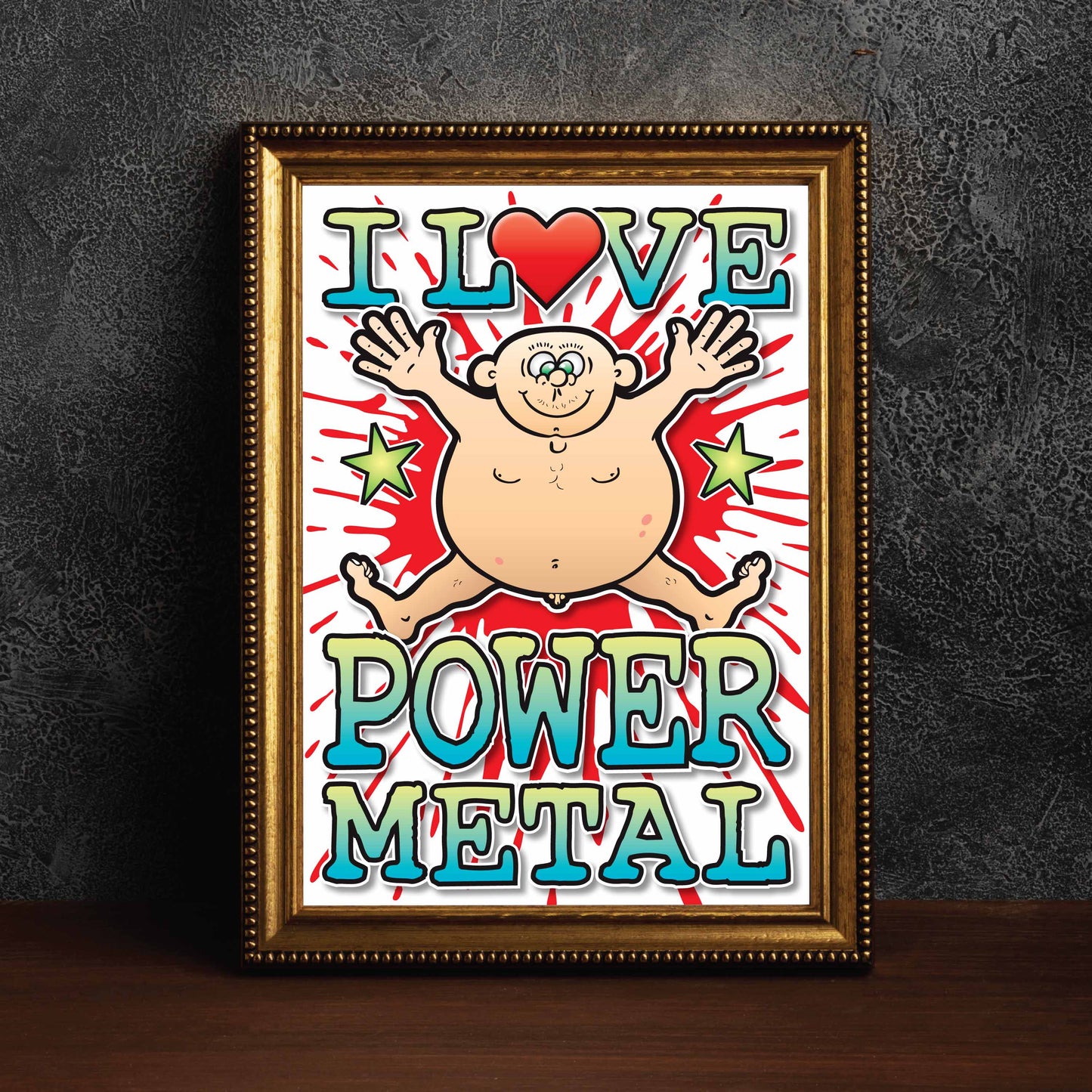 Power Metal Art Print / Love Music Poster / Wall Décor / Rock Guru