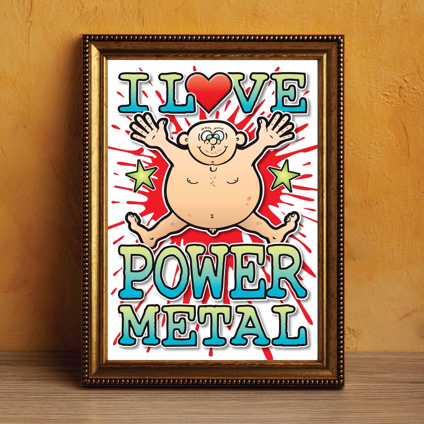 Power Metal Art Print / Love Music Poster / Wall Décor / Rock Guru