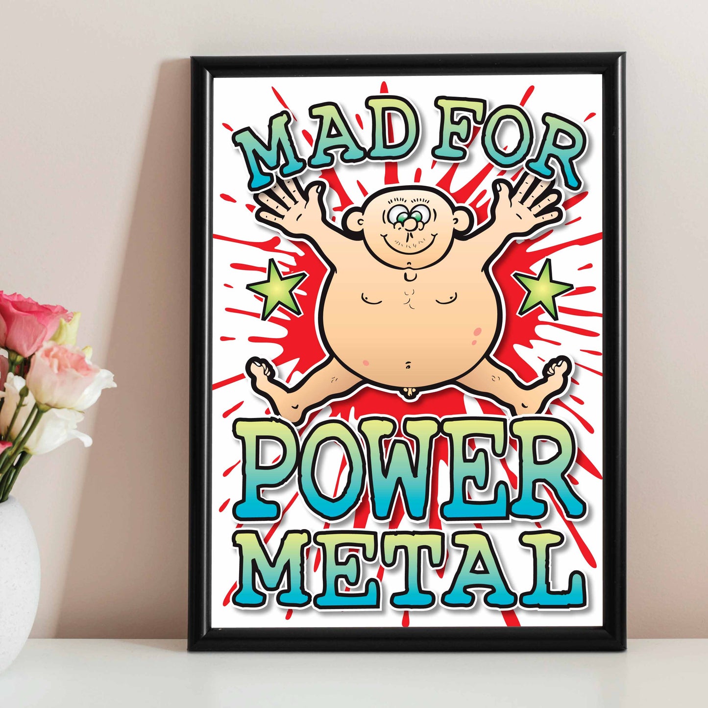 Power Metal Art Print / Mad For Music Poster / Wall Décor