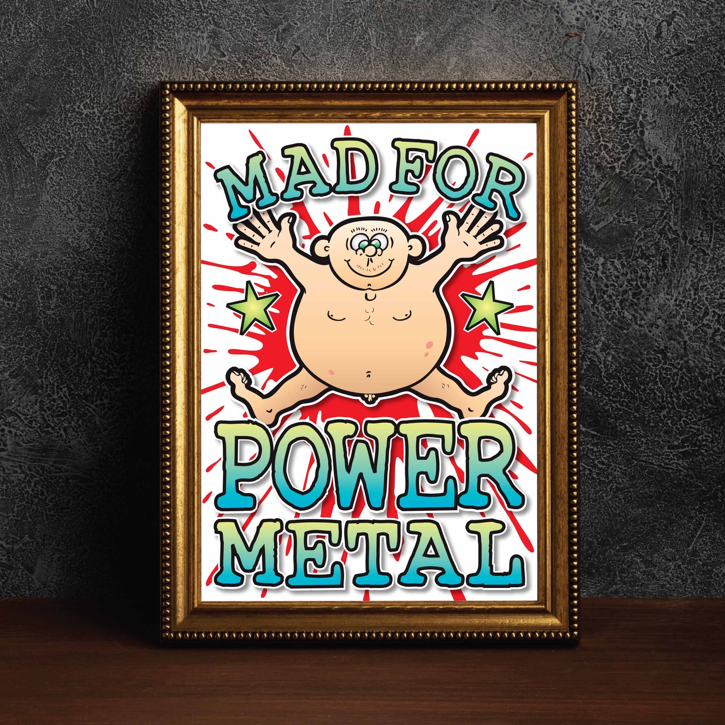 Power Metal Art Print / Mad For Music Poster / Wall Décor