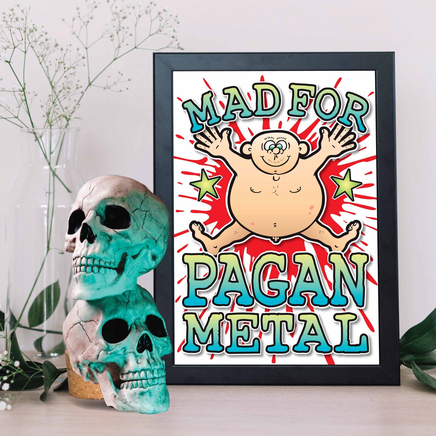 Pagan Metal Art Print / Mad For Music Poster / Wall Décor