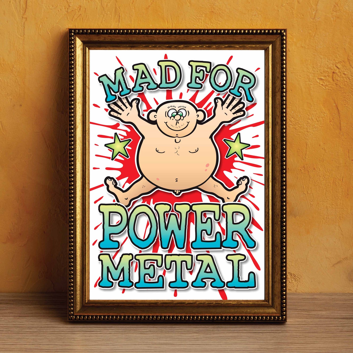 Power Metal Art Print / Mad For Music Poster / Wall Décor