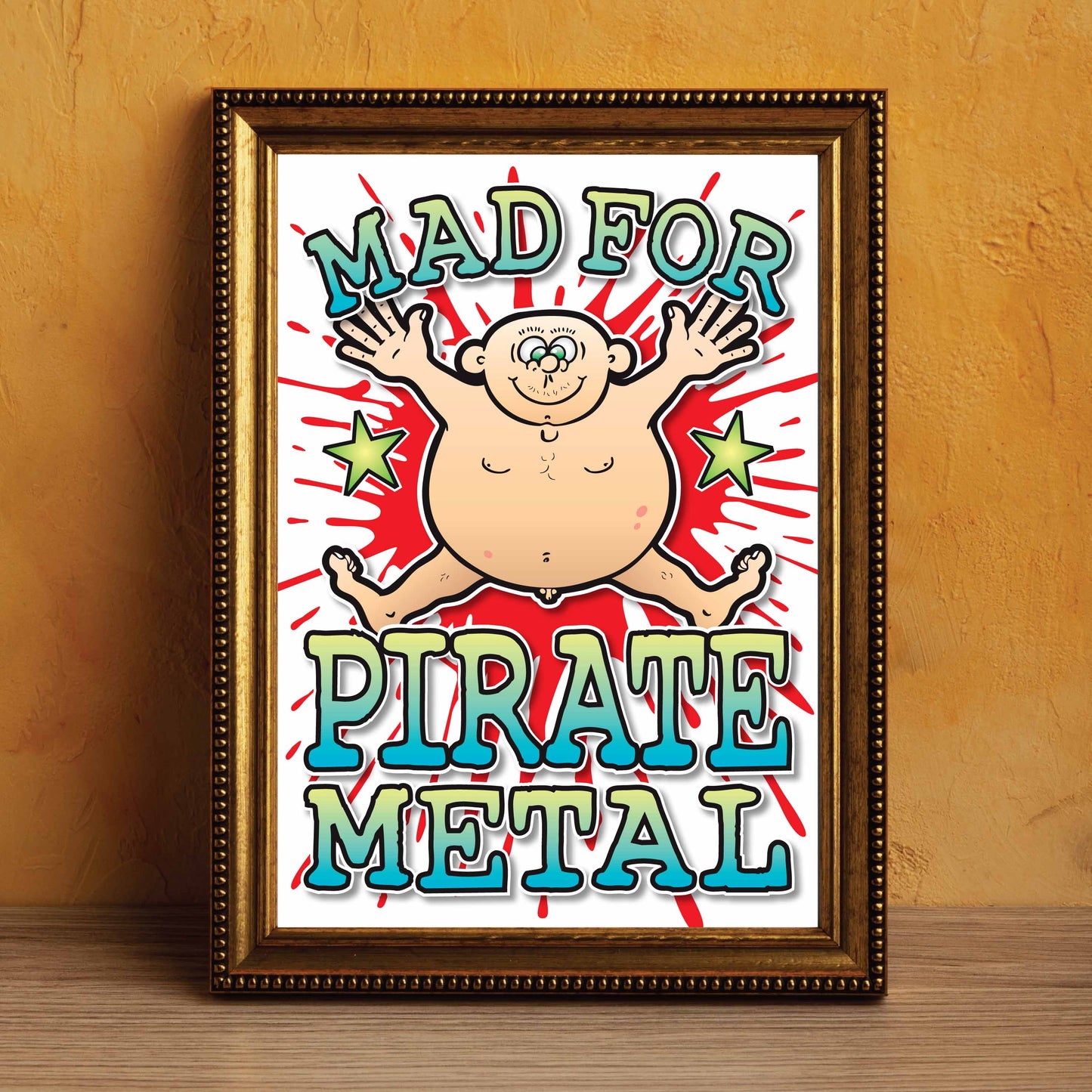 Pirate Metal Art Print / Mad For Music Poster / Wall Décor