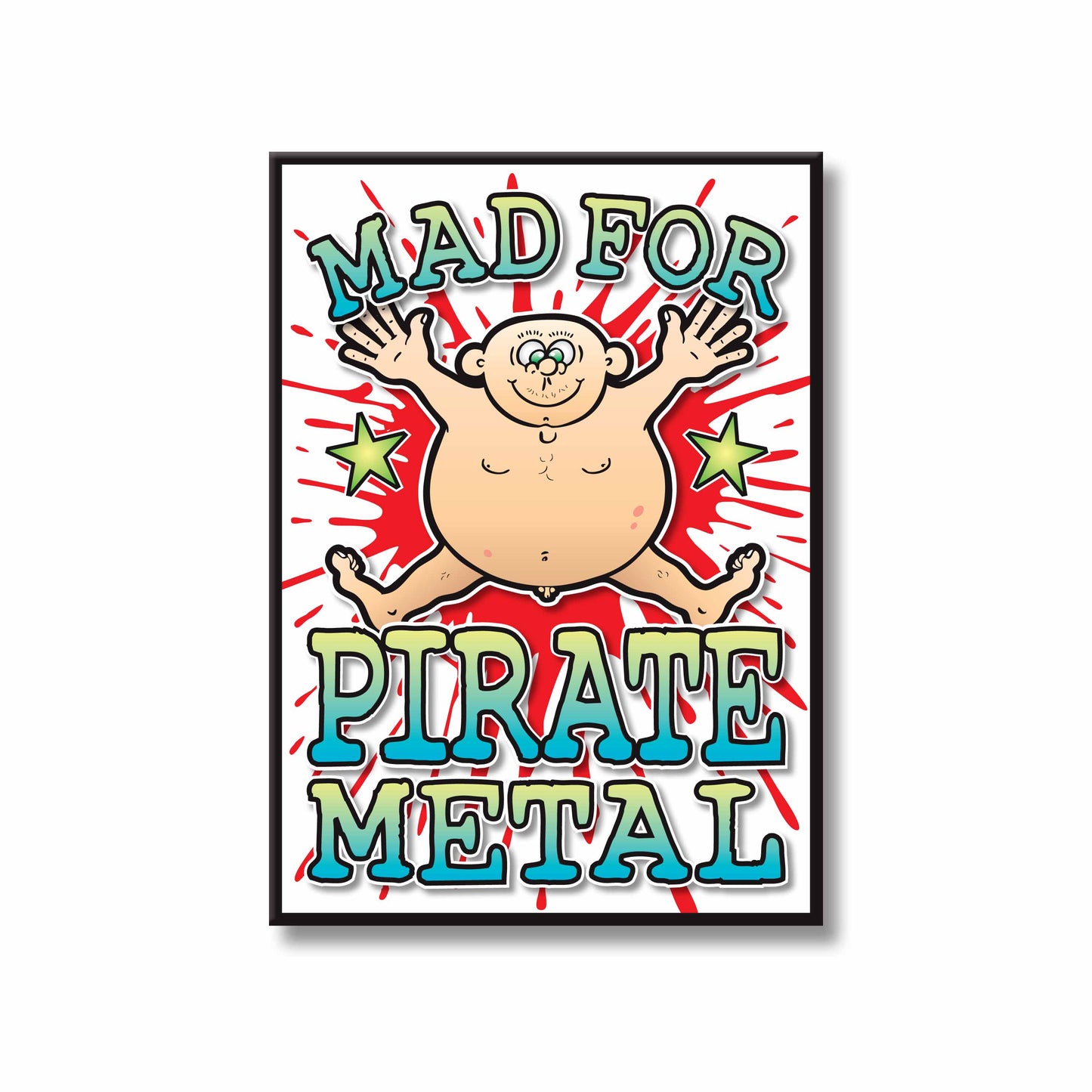 Pirate Metal Art Print / Mad For Music Poster / Wall Décor