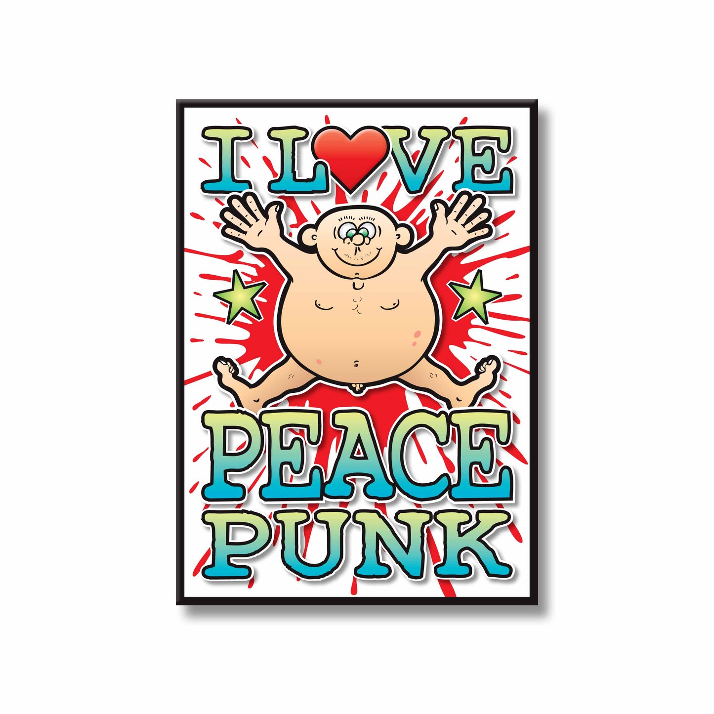 Peace Punk Art Print / Love Music Poster / Wall Décor / Rock Guru