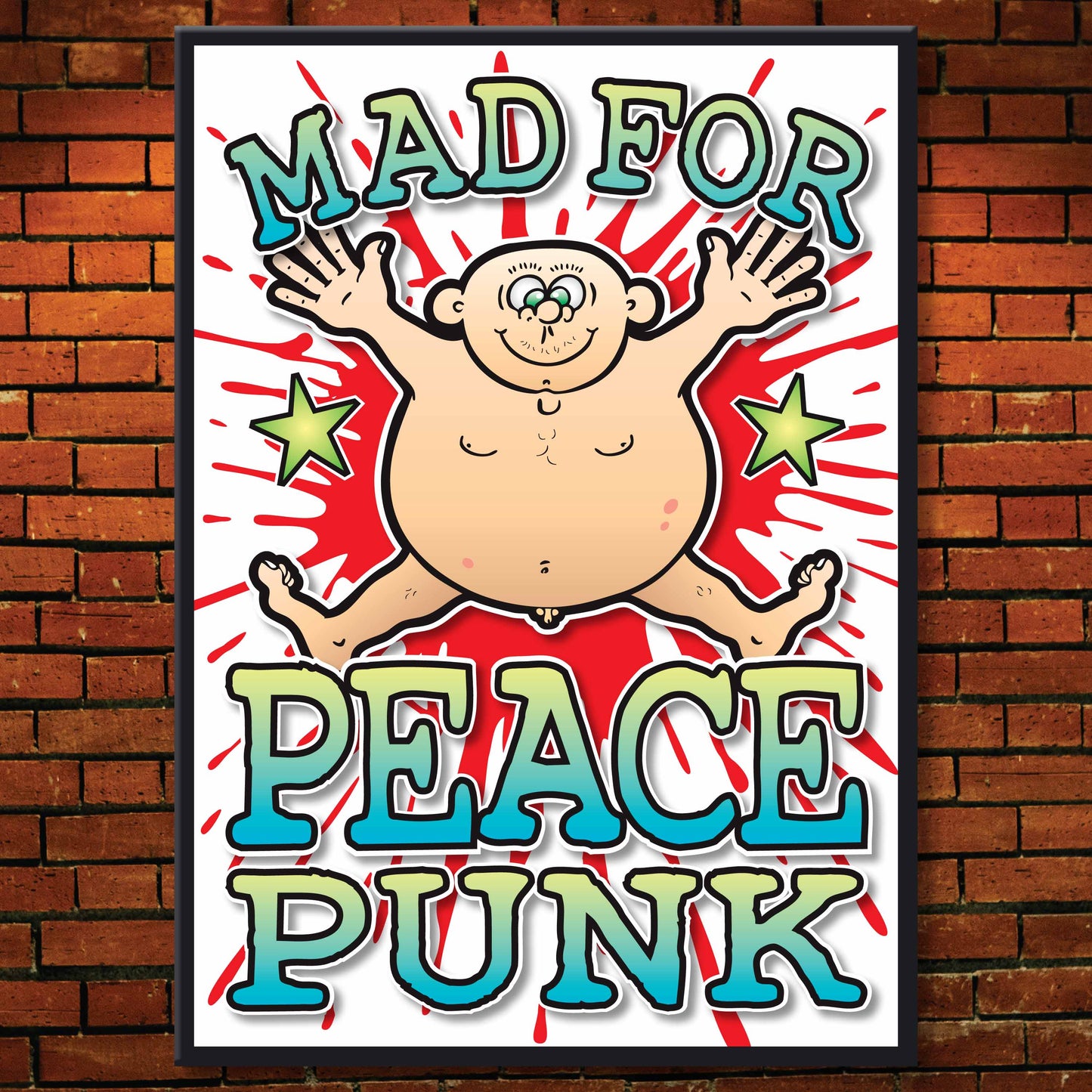 Peace Punk Art Print / Mad For Music Poster / Wall Décor