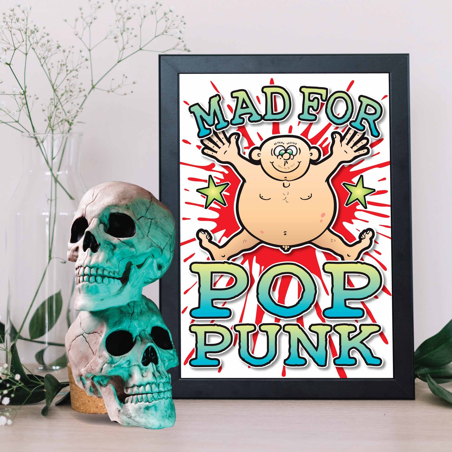 Pop Punk Art Print / Mad For Music Poster / Wall Décor