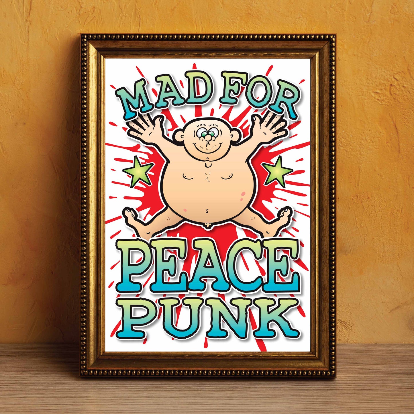 Peace Punk Art Print / Mad For Music Poster / Wall Décor