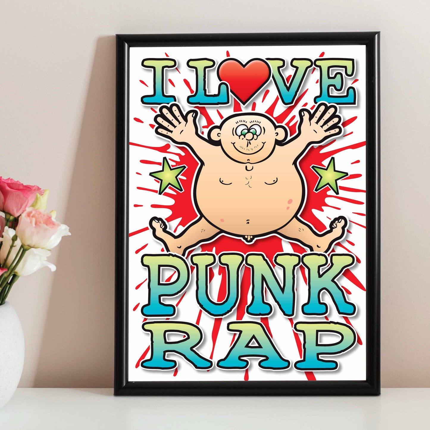 Punk Rap Art Print / Love Music Poster / Wall Décor / Rock Guru