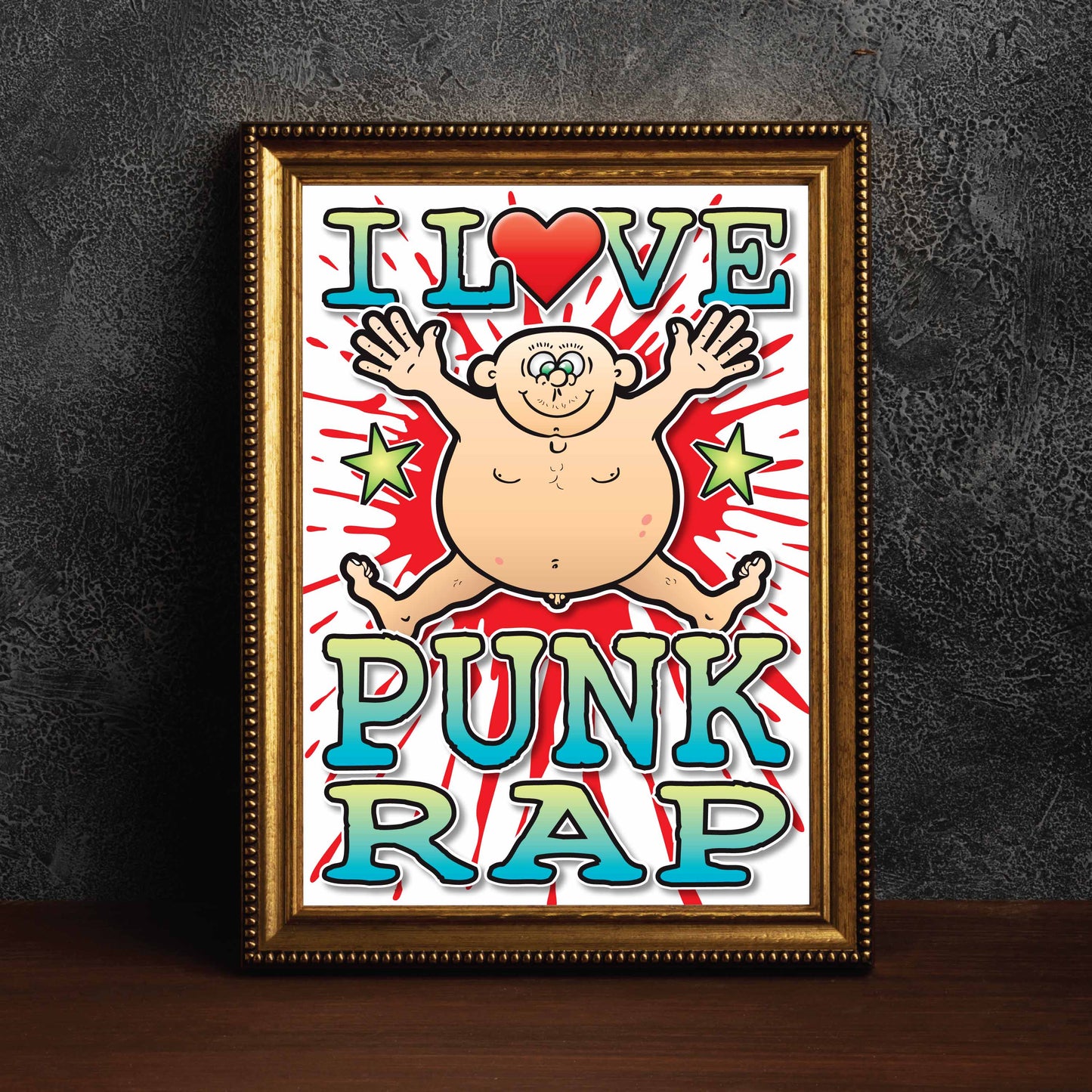 Punk Rap Art Print / Love Music Poster / Wall Décor / Rock Guru