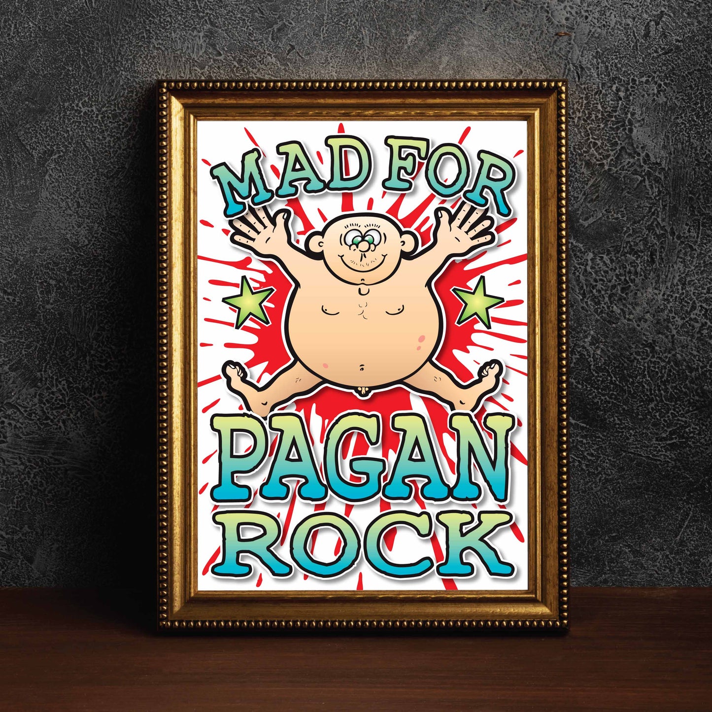 Pagan Rock Art Print / Mad For Music Poster / Wall Décor