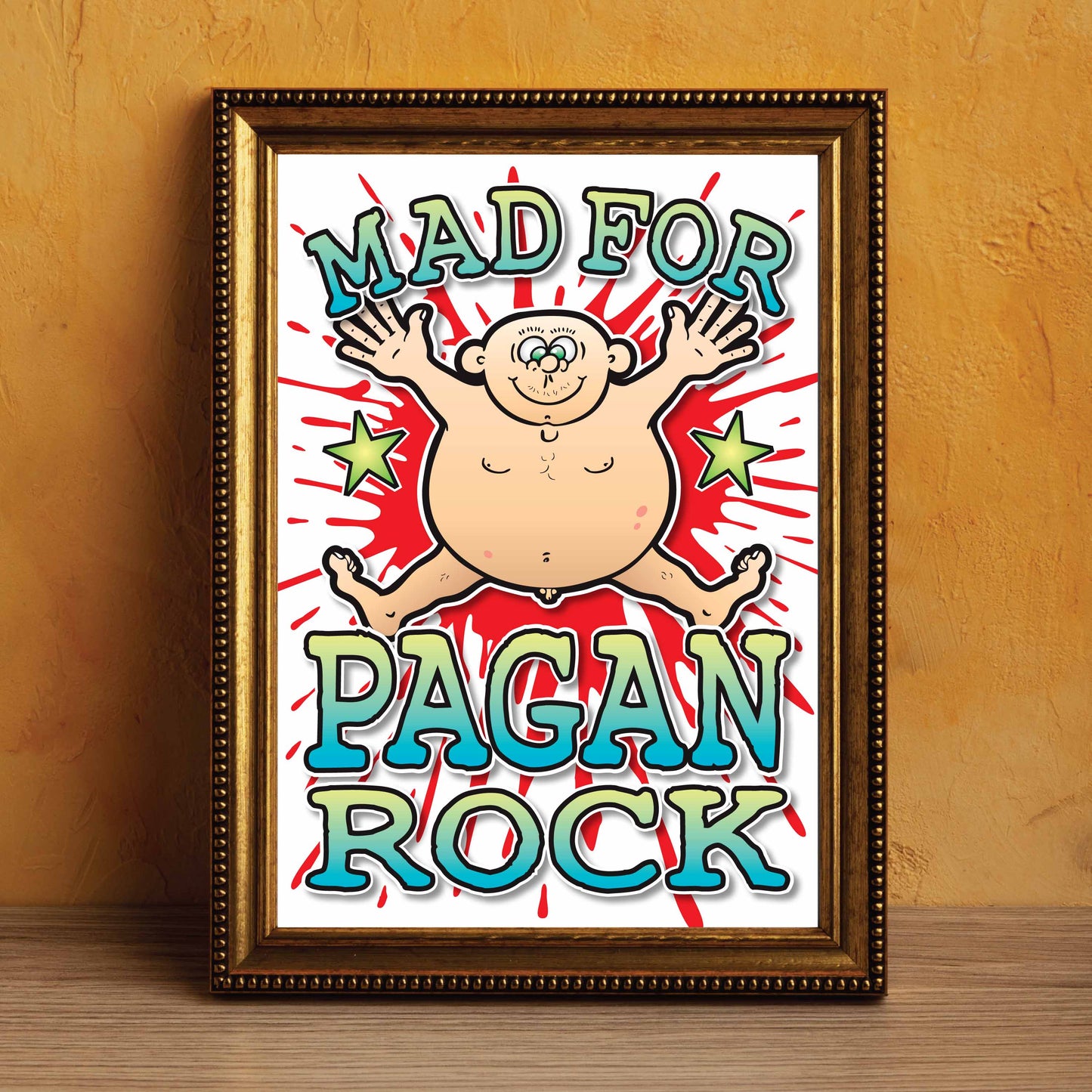 Pagan Rock Art Print / Mad For Music Poster / Wall Décor