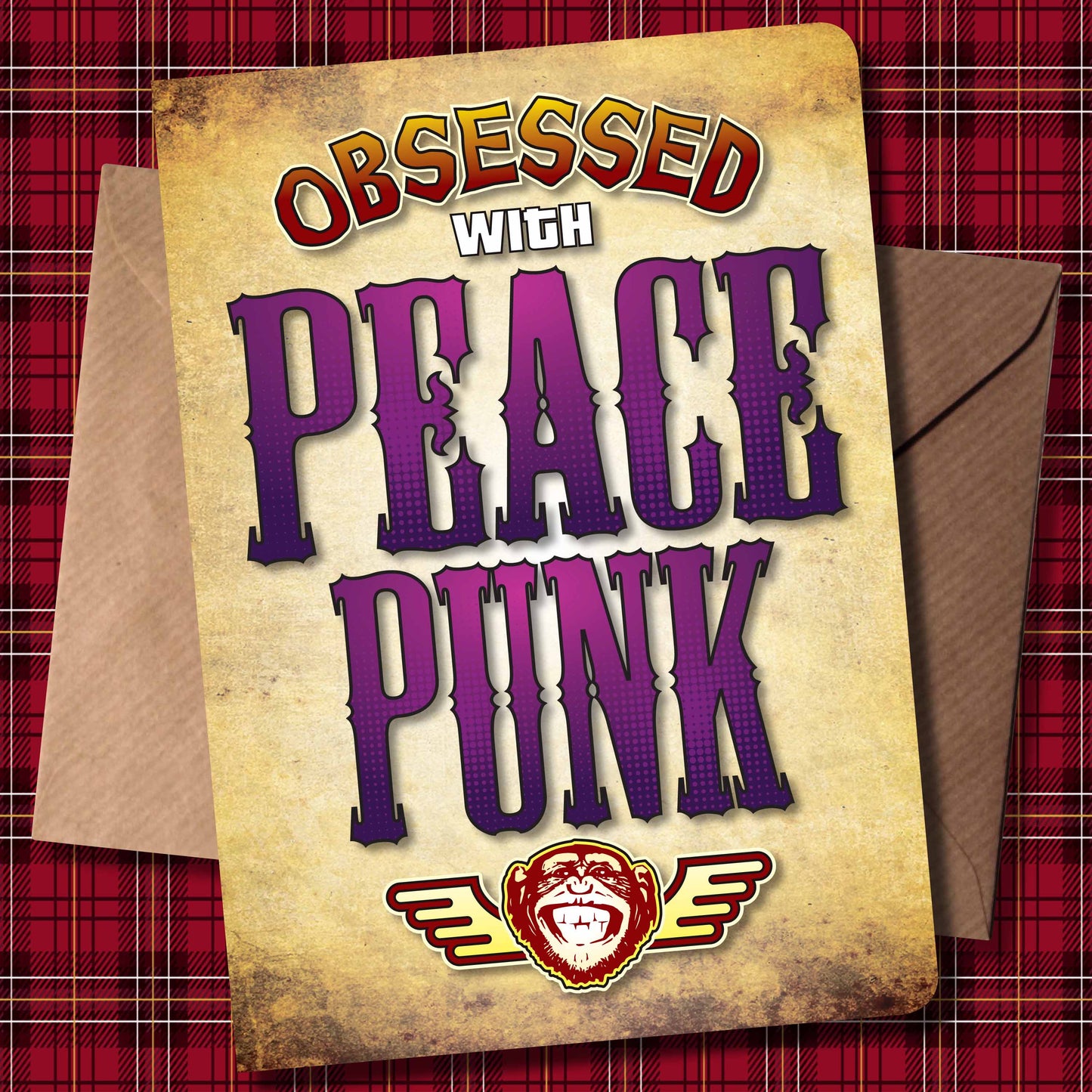 Peace Punk - Obsessed Art Poster + Birthday / Greetings Card