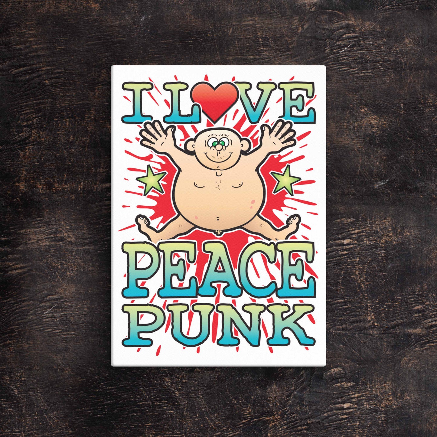 Peace Punk 51x71cm Canvas Print