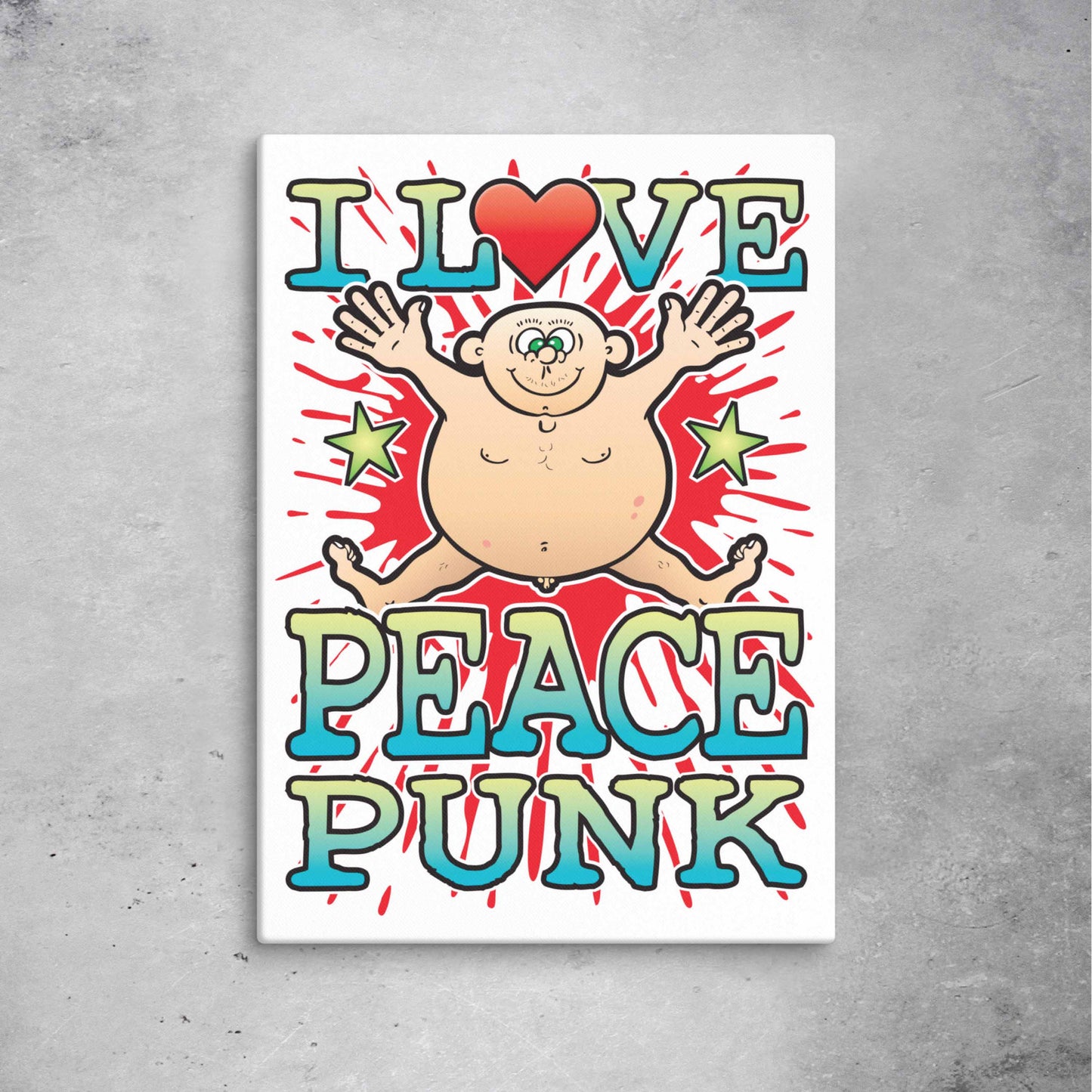 Peace Punk 51x71cm Canvas Print