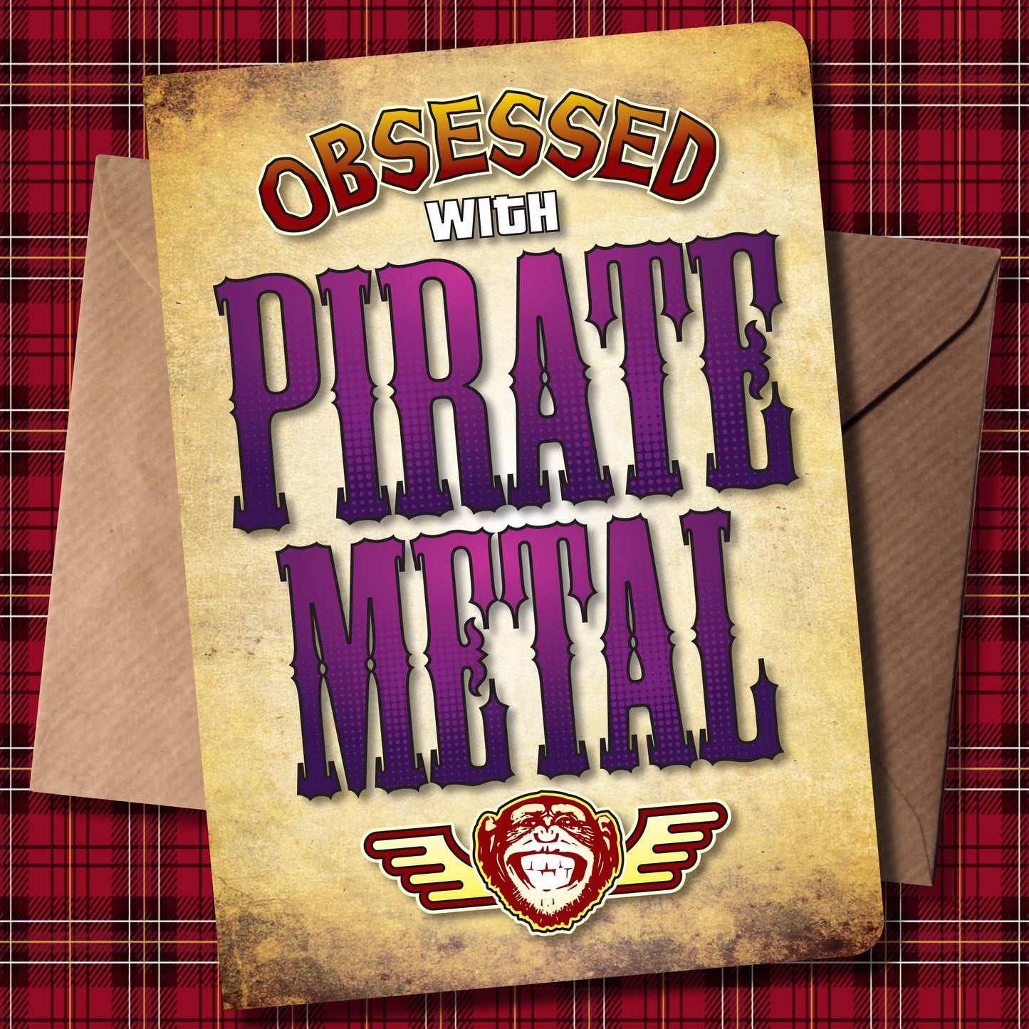 Pirate Metal - Obsessed Art Poster + Birthday / Greetings Card