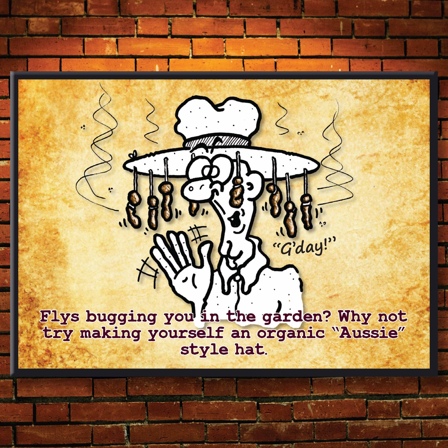 Aussie Hat - Dog Poo Art Print