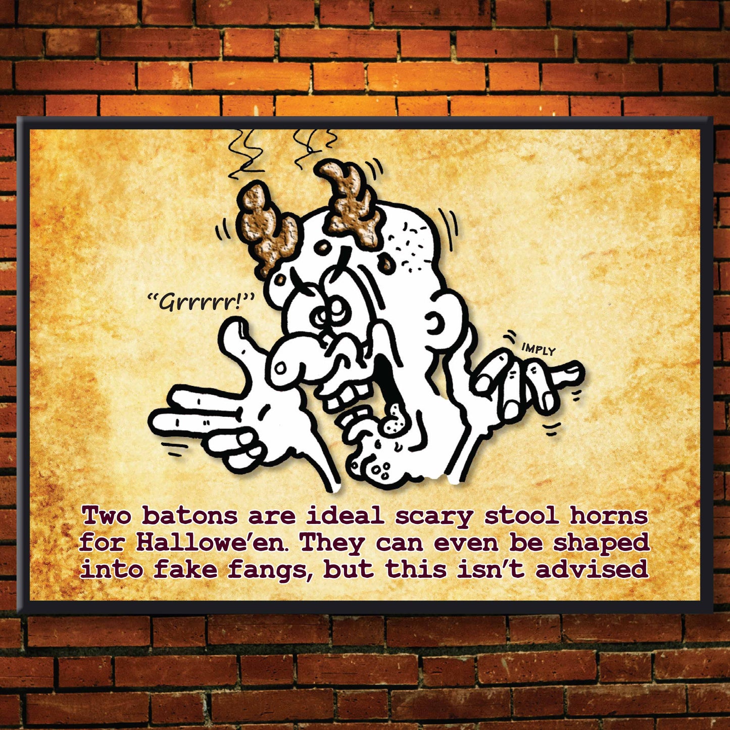 Scary Horns - Dog Poo Art Print