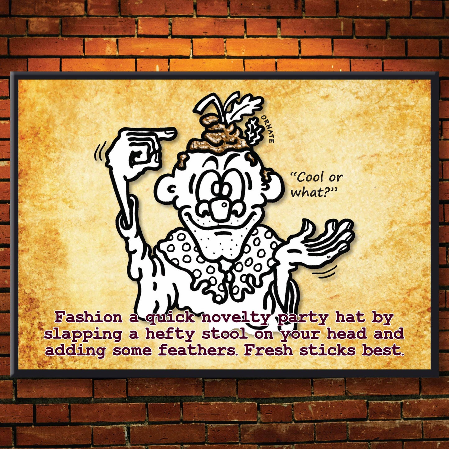 Party Poo Hat - Dog Poo Art Print