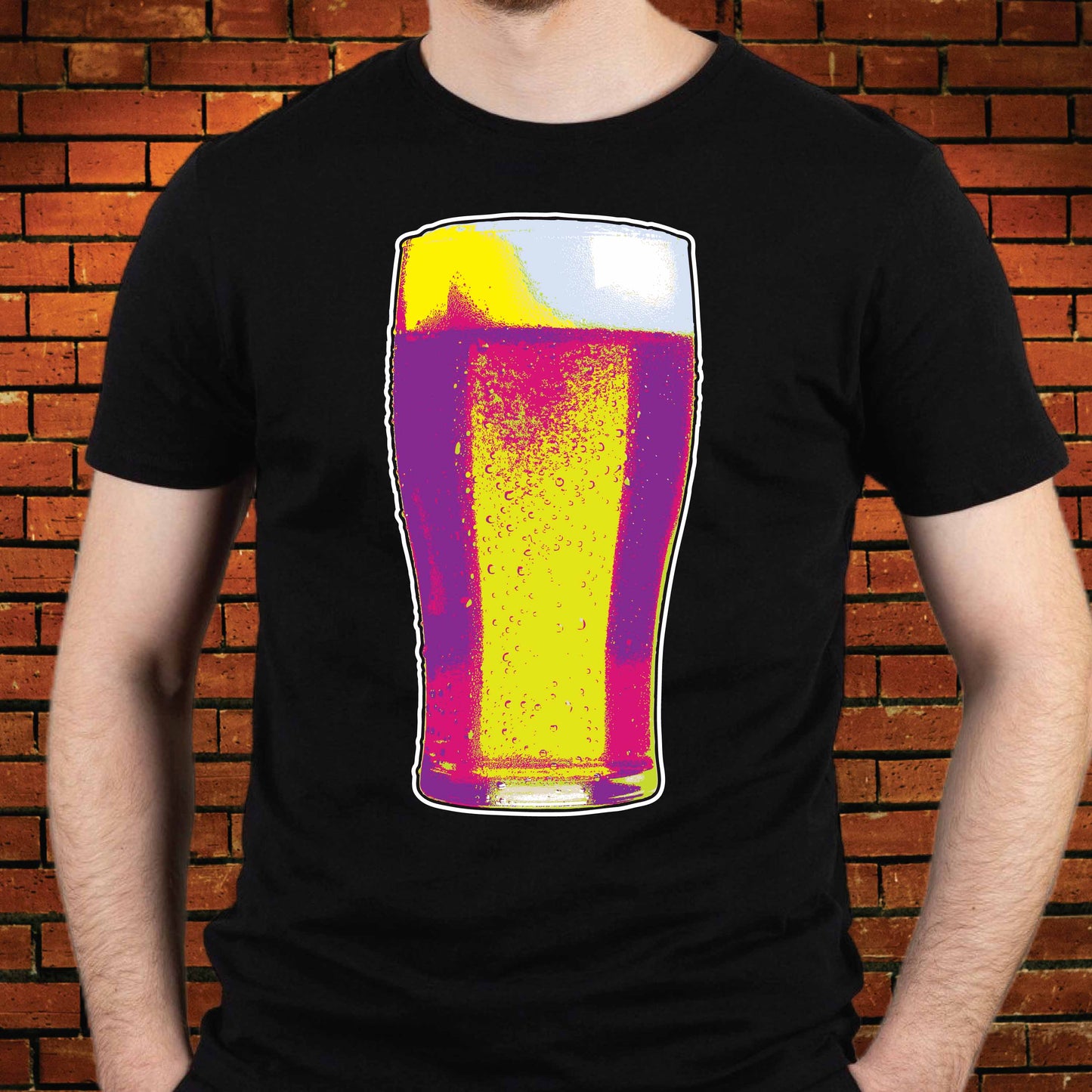 Pop Art Pint Funny Slogan Cotton T-Shirt