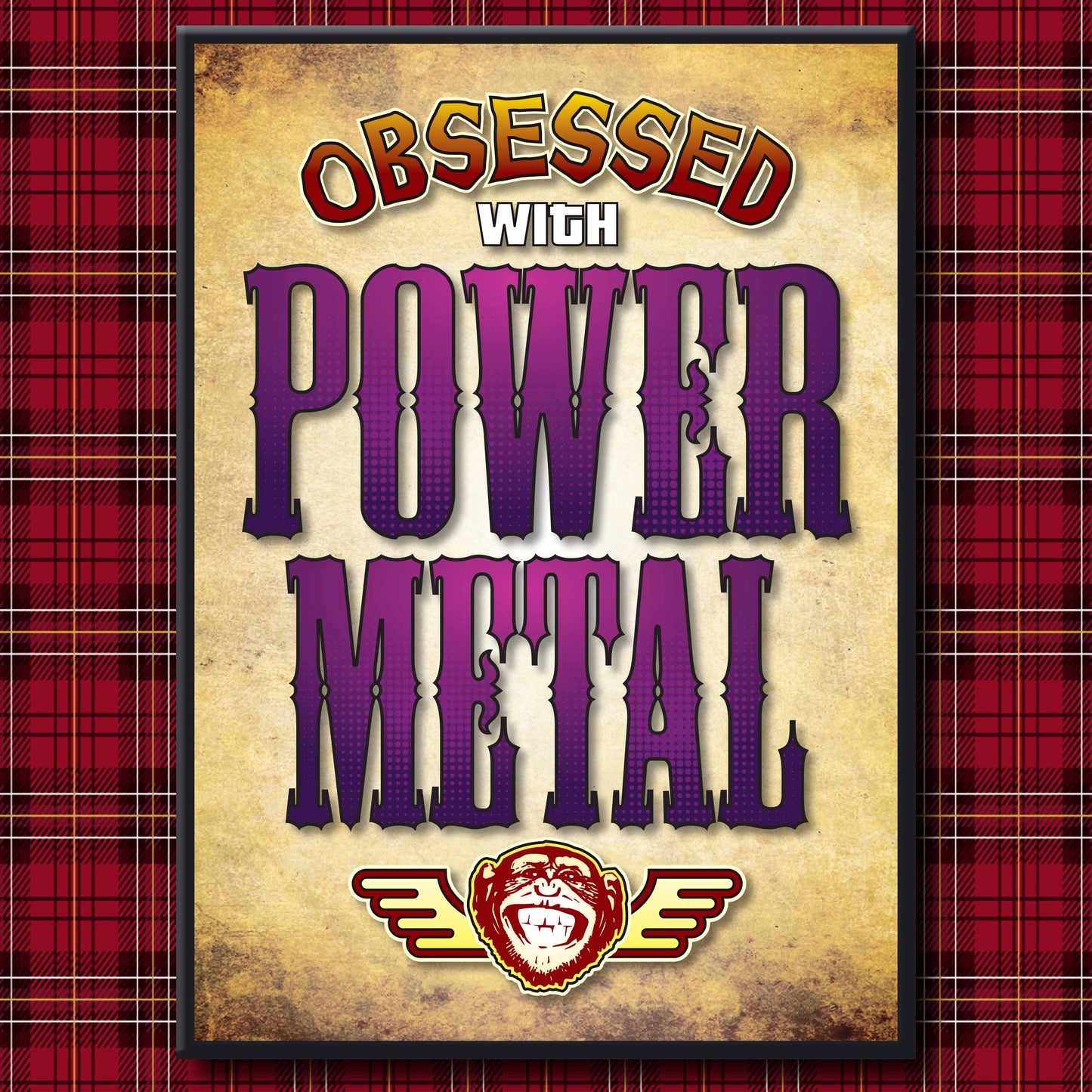 Power Metal - Obsessed Art Poster + Birthday / Greetings Card