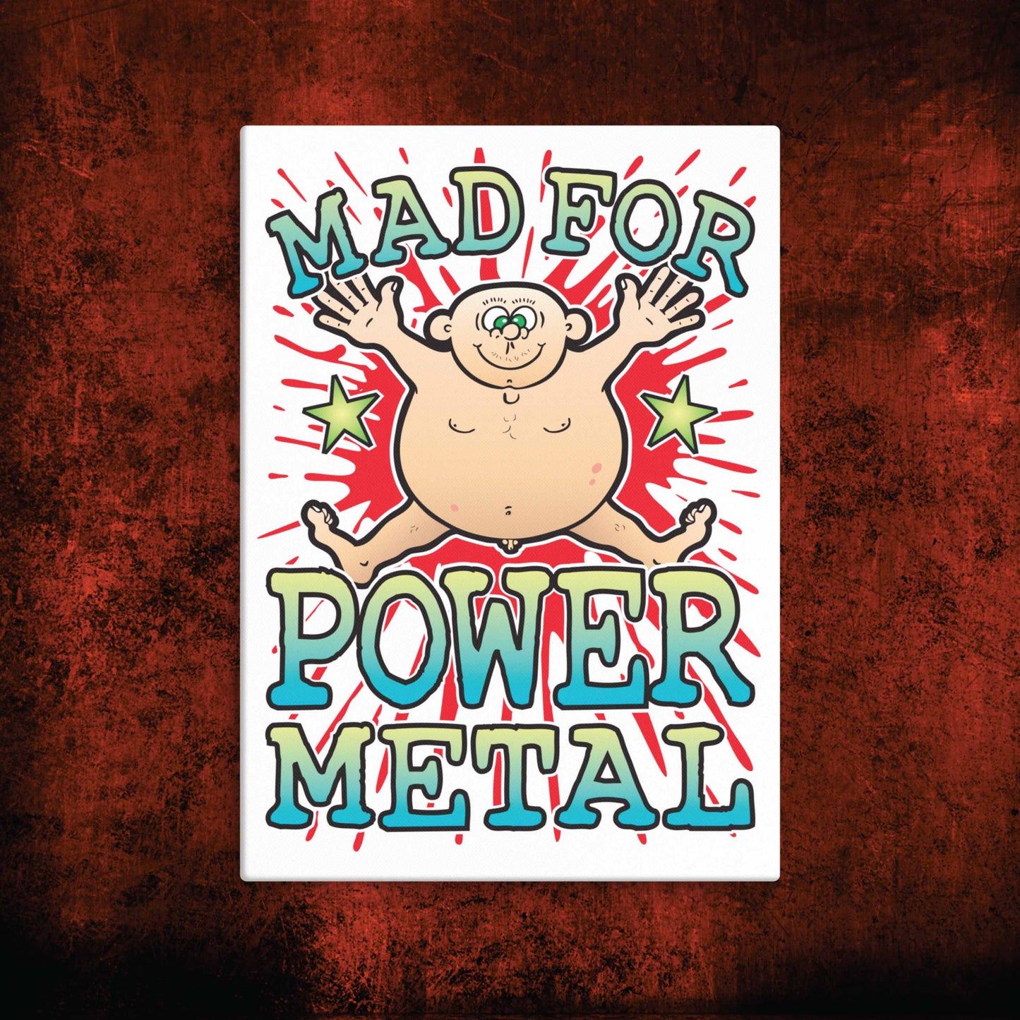 Power Metal Canvas Print 30x40cm