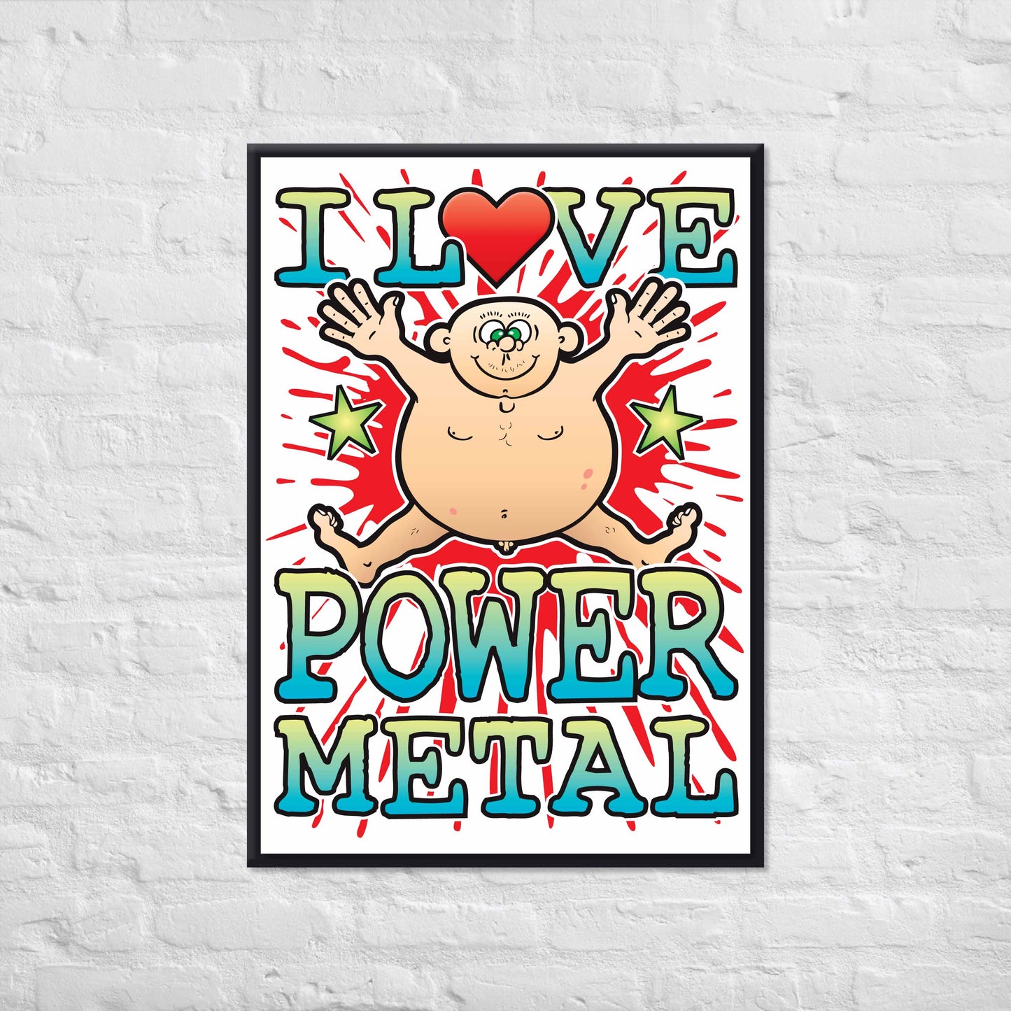 Power Metal 50x70cm Wall Art / Love Music Poster