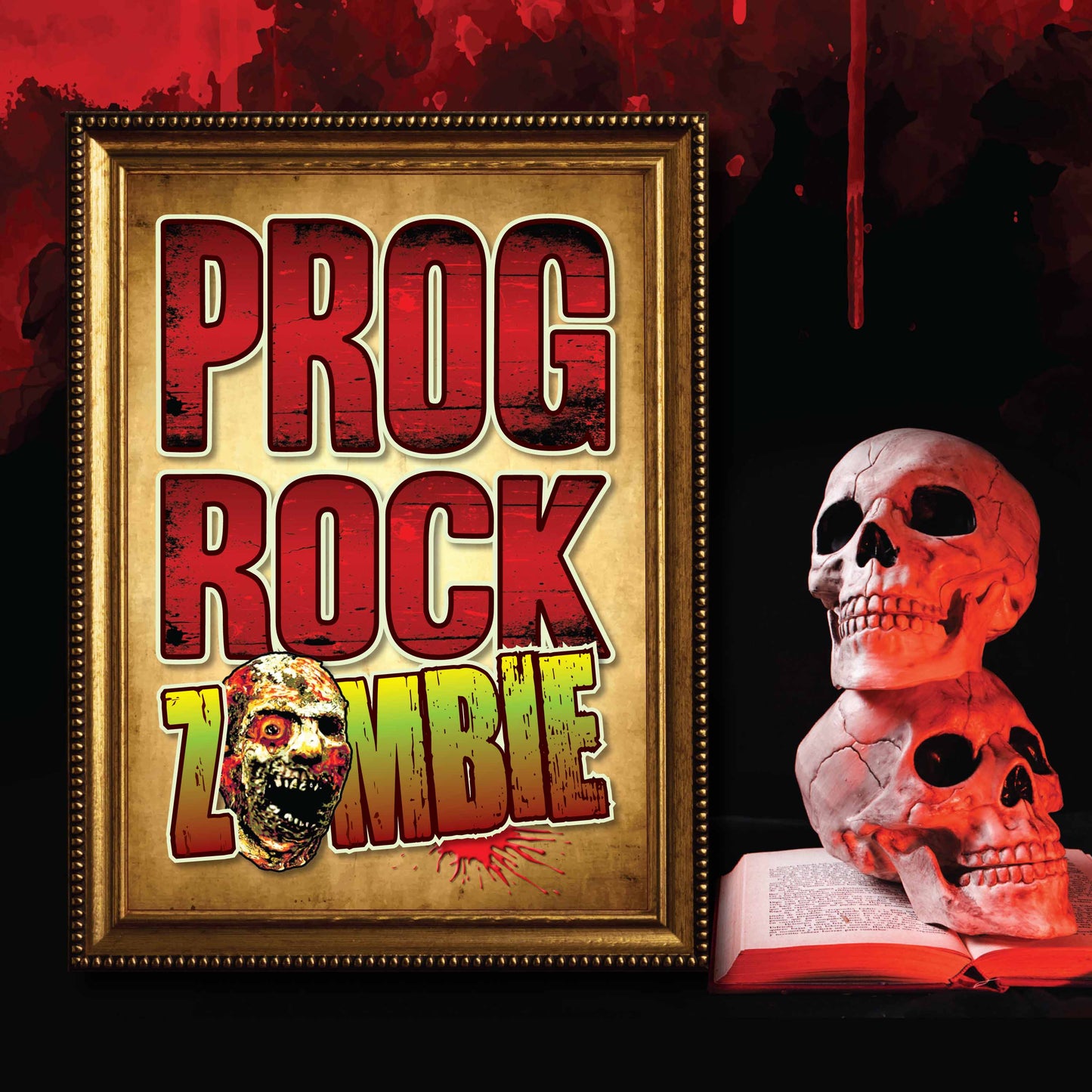 Prog Rock Zombie - Art Print + Birthday Card + Metal Pin Badge