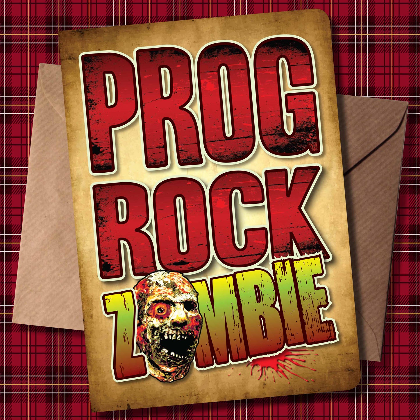 Prog Rock Zombie - Art Print + Birthday Card + Metal Pin Badge