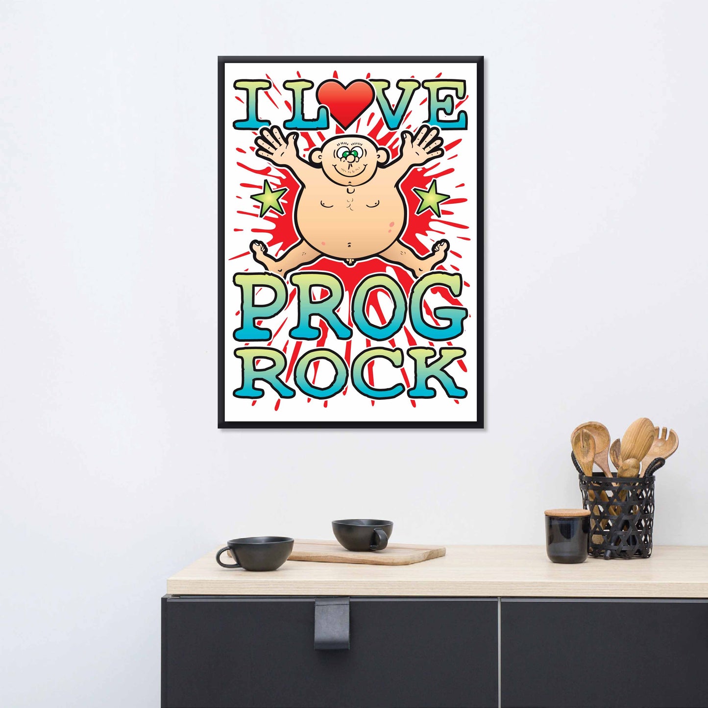 Prog Rock 50x70cm Wall Art / Love Music Poster