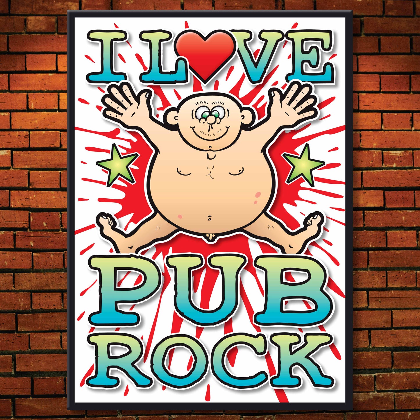 Pub Rock Art Print / Love Music Poster / Wall Décor / Rock Guru