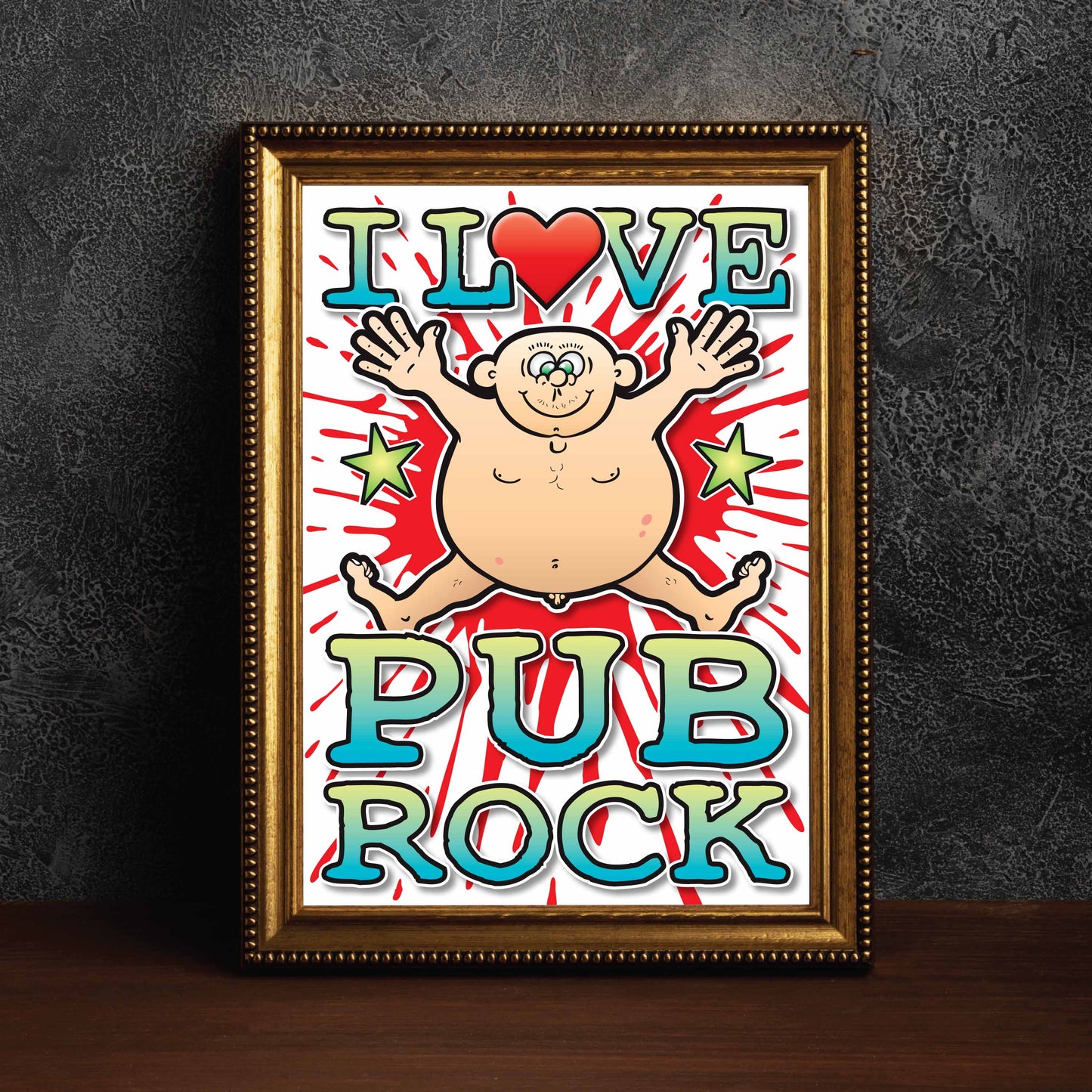 Pub Rock Art Print / Love Music Poster / Wall Décor / Rock Guru